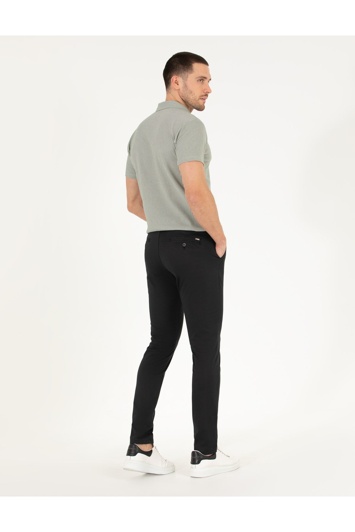 Siyah Slim Fit Basic Chino Pantolon 50268098-VR046