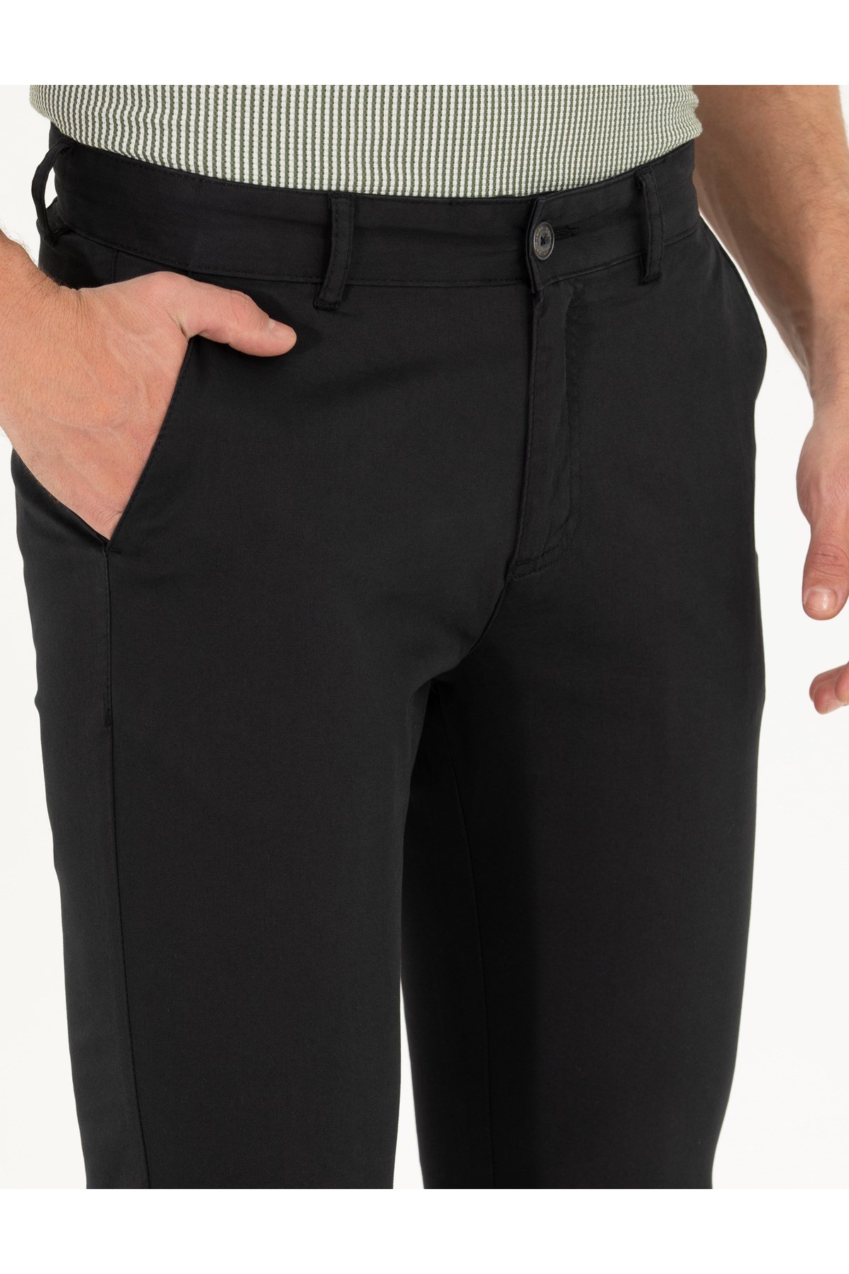 Siyah Slim Fit Basic Chino Pantolon 50268098-VR046