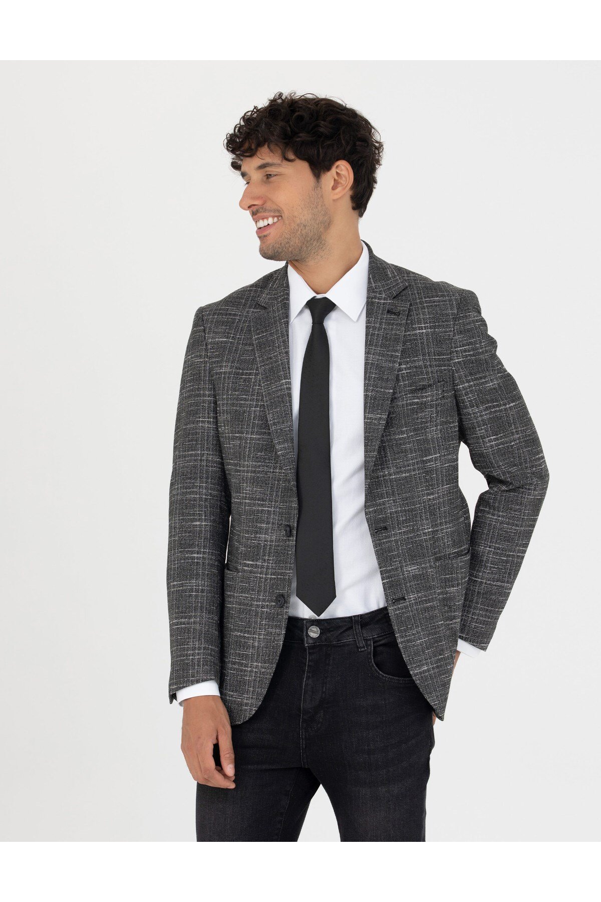 Siyah Slim Fit Ceket G021GL002.000.1696179.VR046