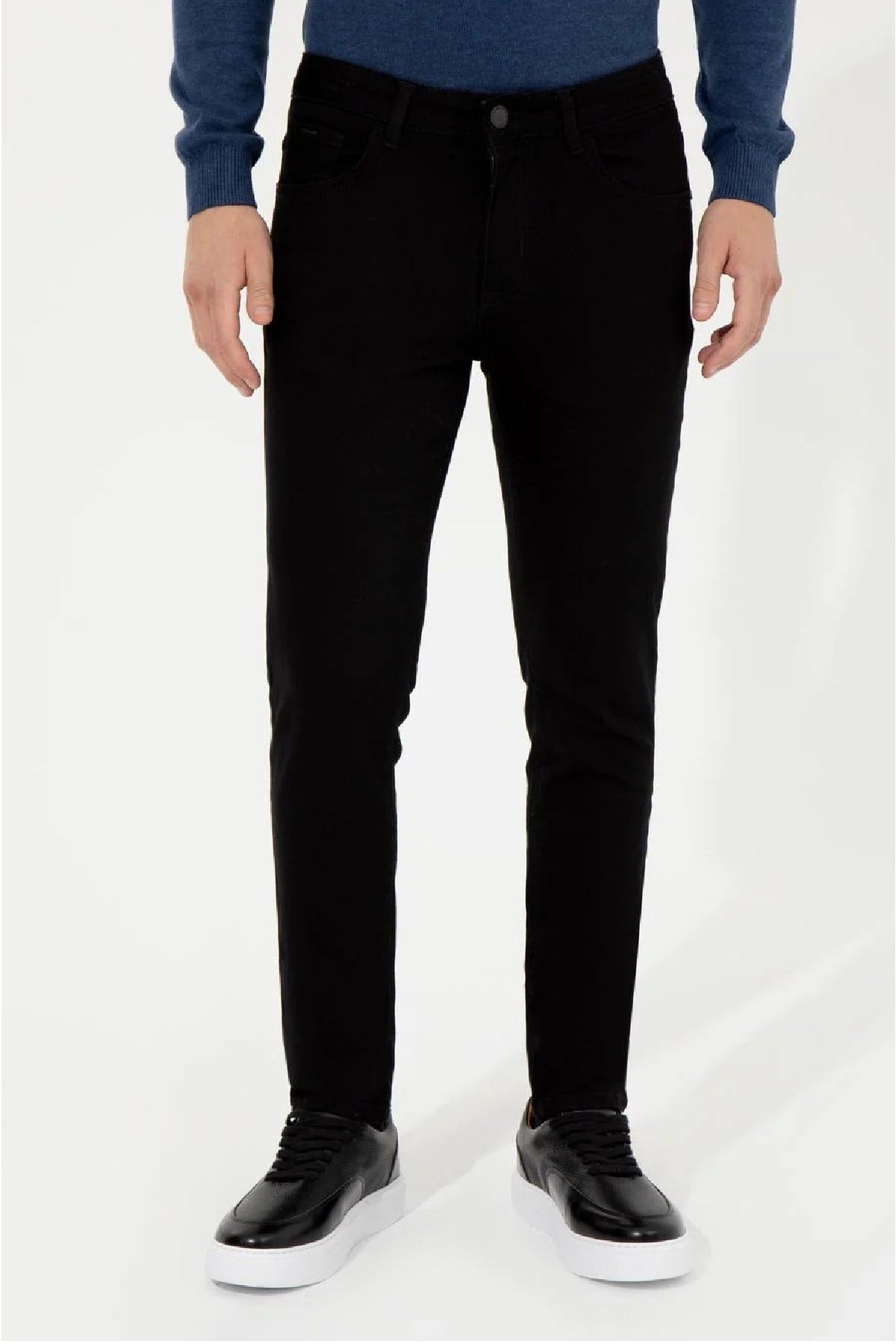 Siyah Slim Fit Denim Pantolon