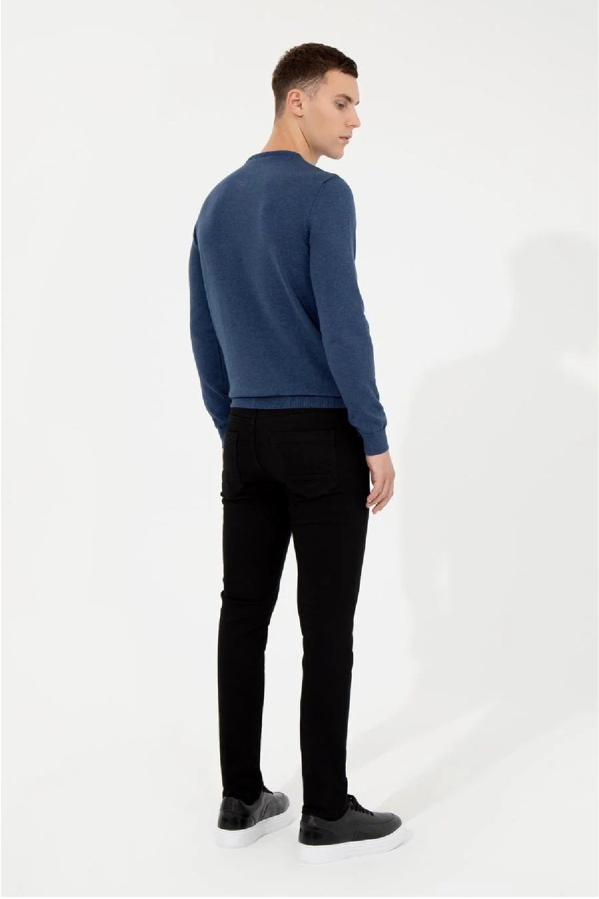 Siyah Slim Fit Denim Pantolon