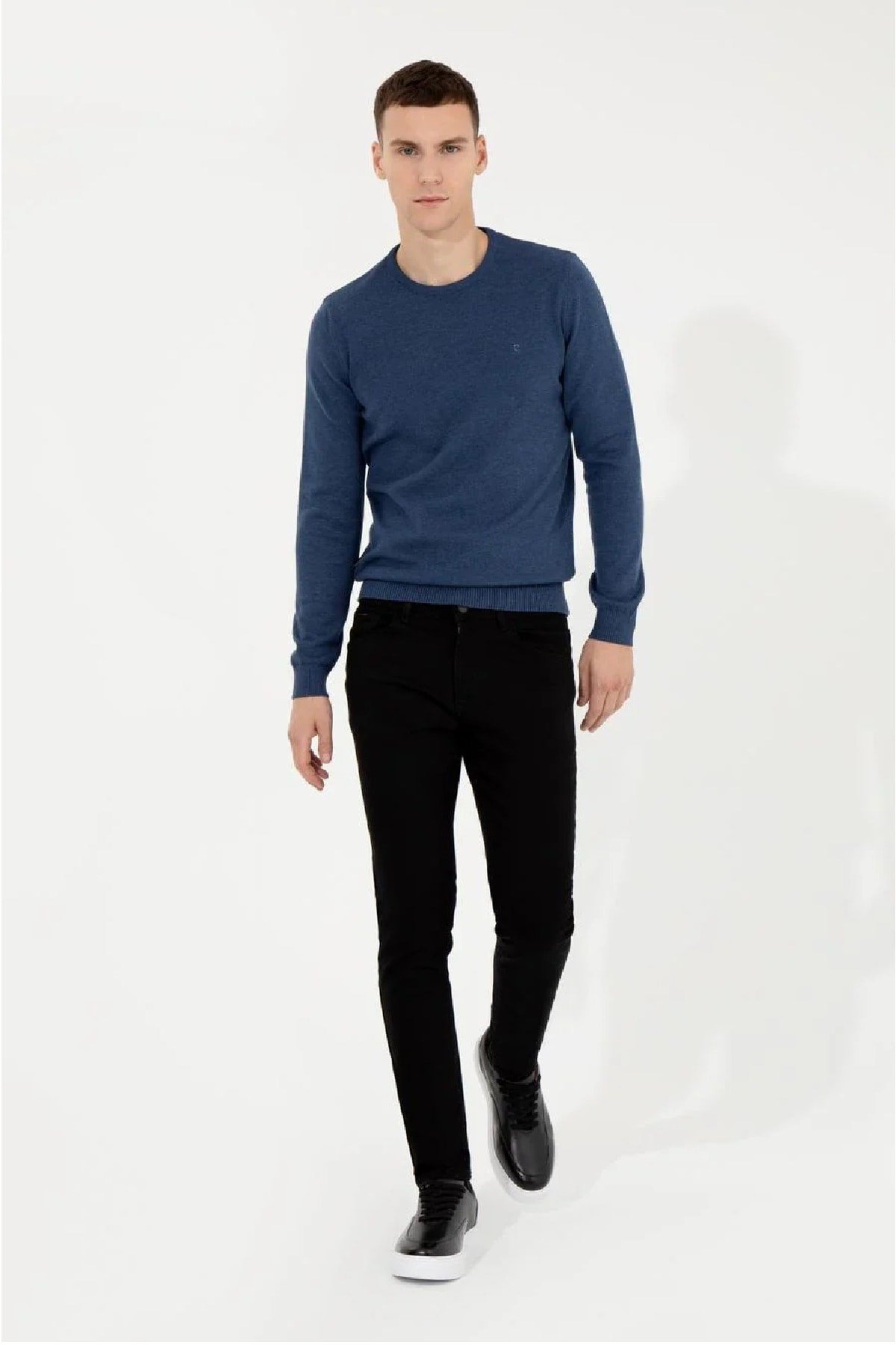 Siyah Slim Fit Denim Pantolon