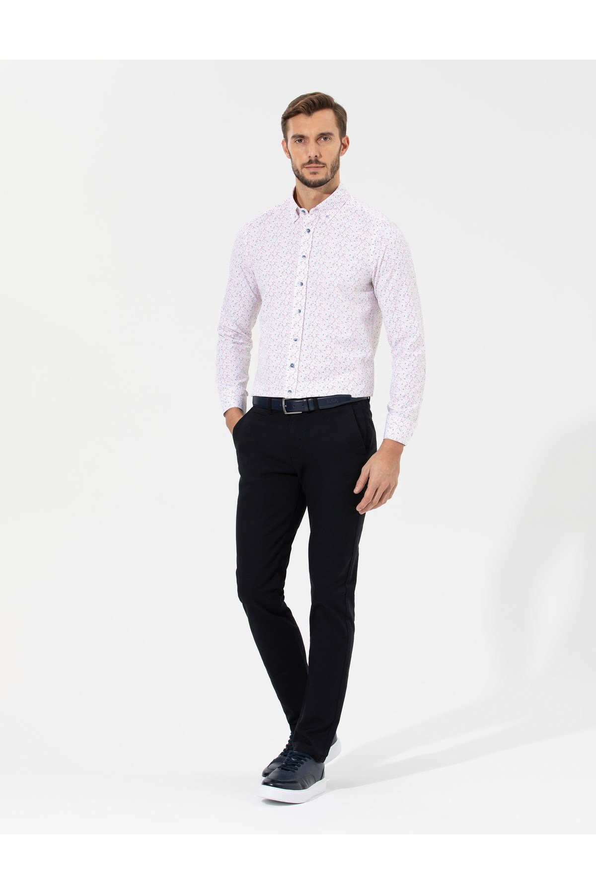 Siyah Slim Fit Kanvas Pantolon 50265904-VR046