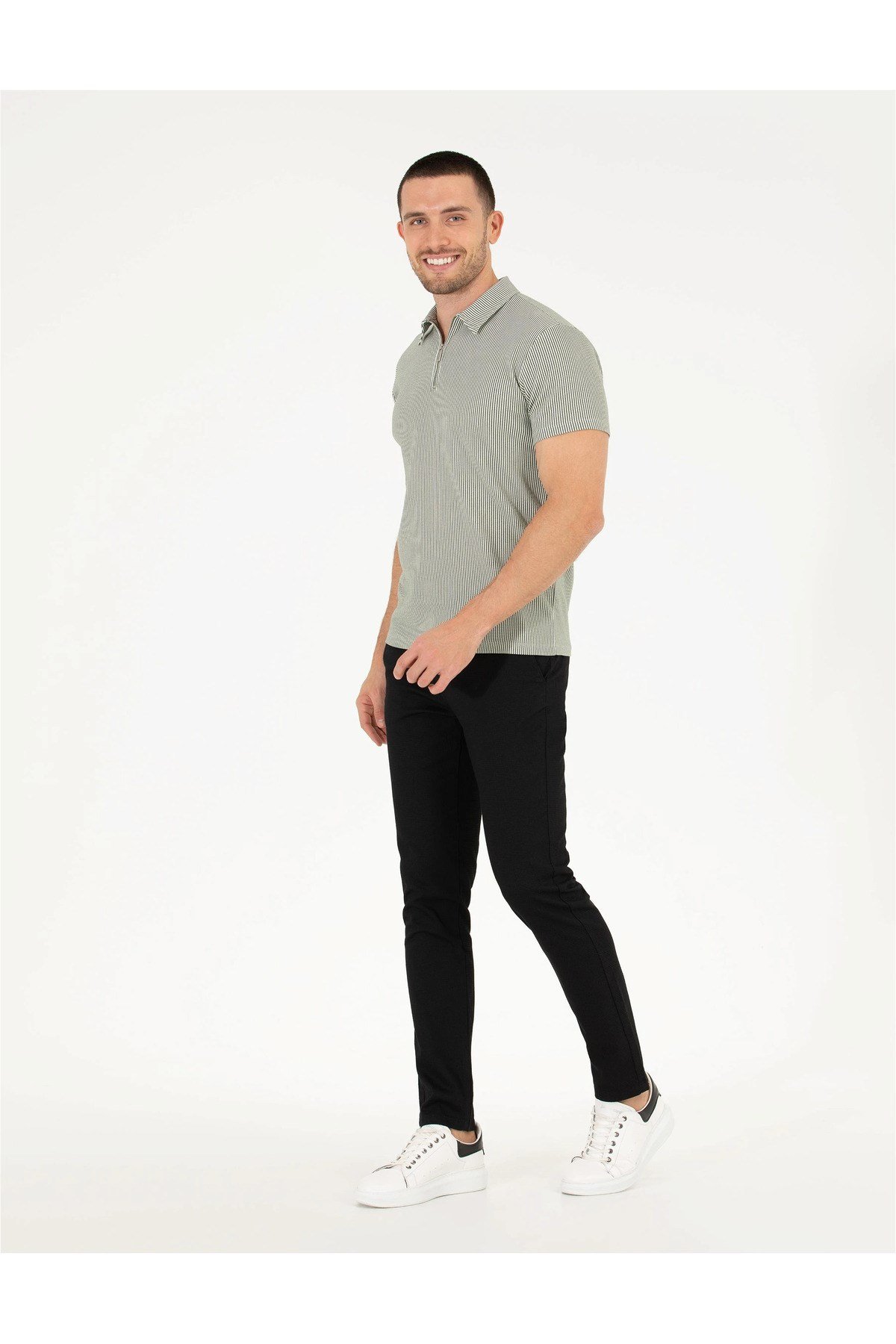Siyah Slim Fit Kanvas Pantolon G021SZ078.000.1414313.VR046