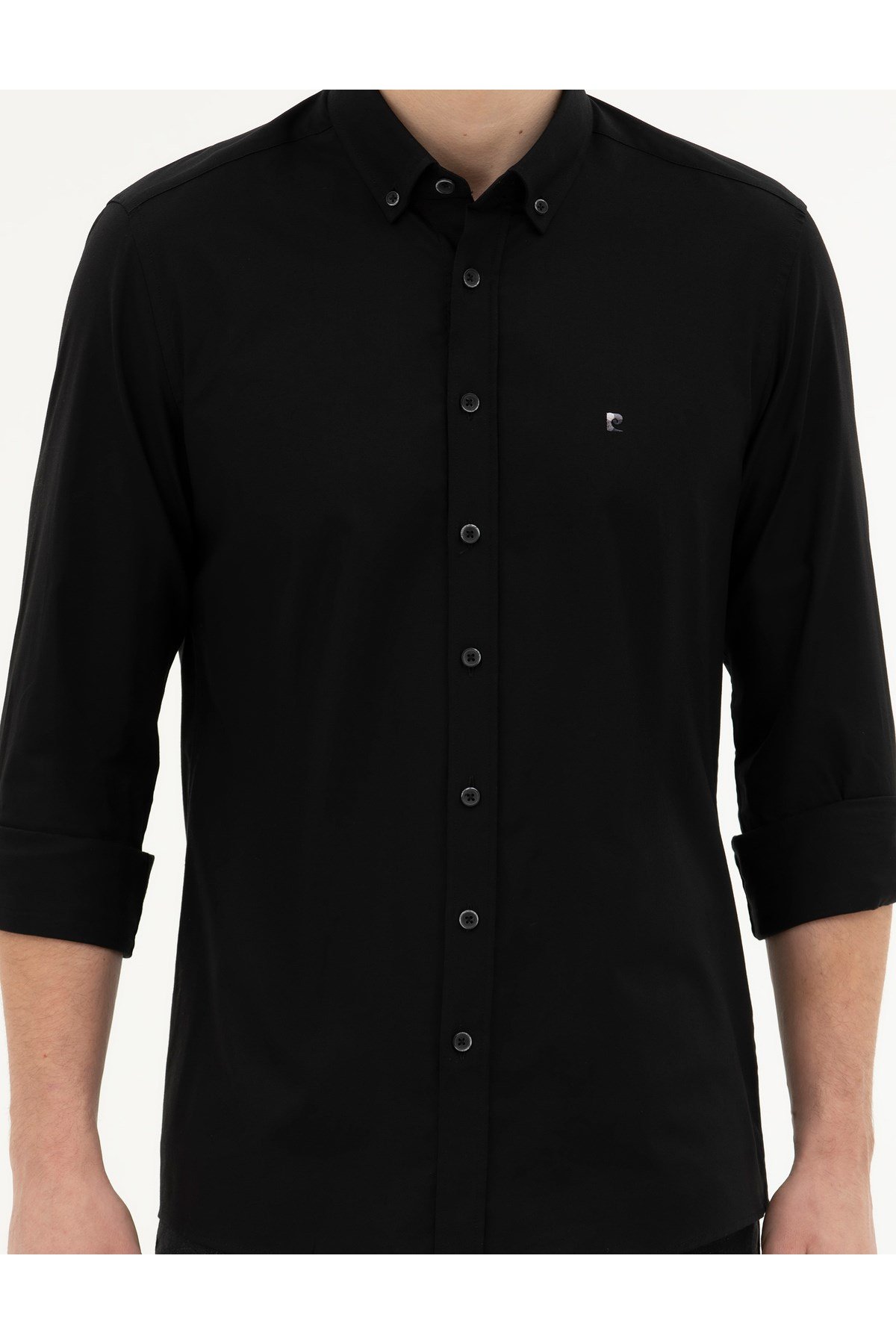 Siyah Slim Fit Uzun Kollu Gömlek