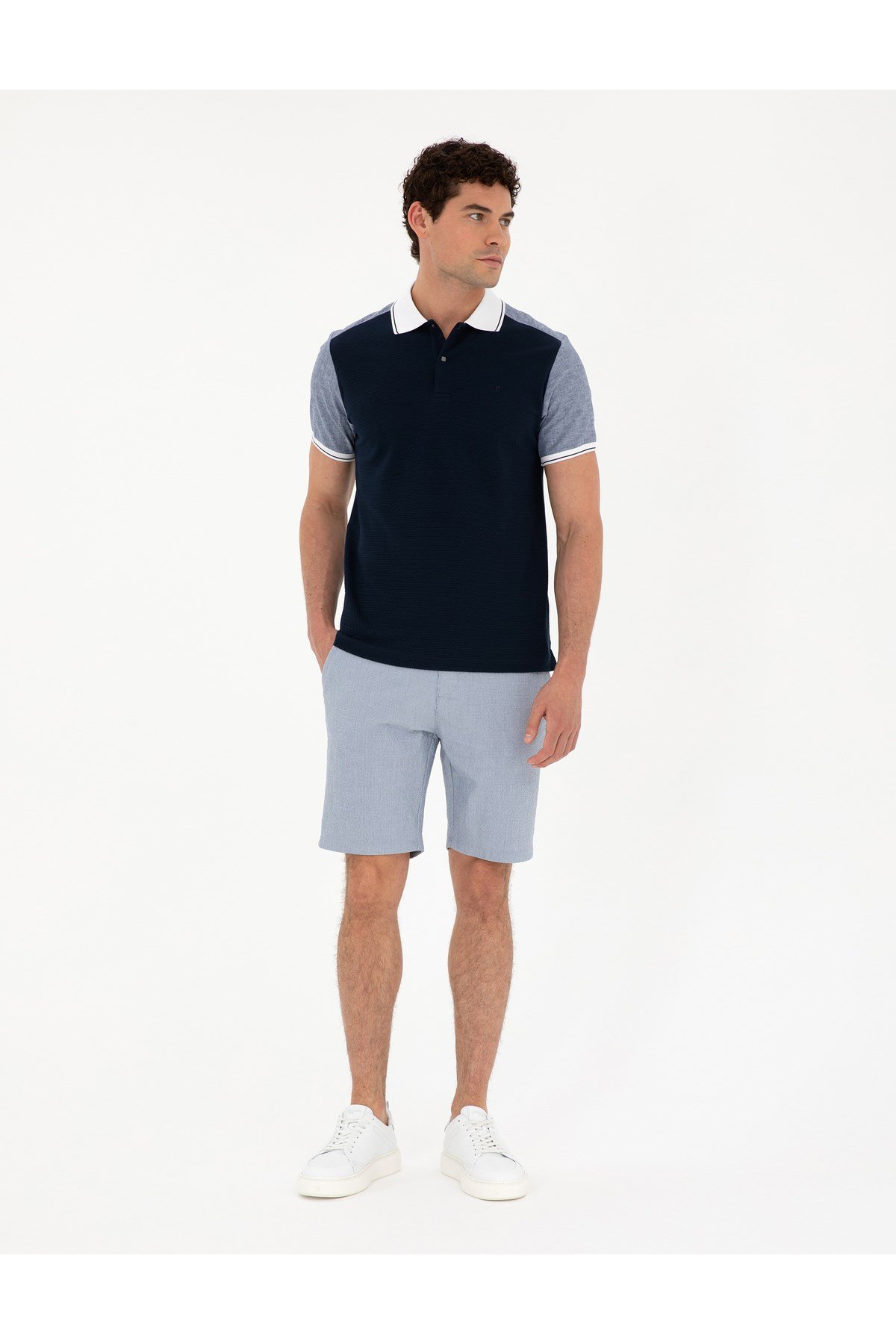Slim Fit Polo Yaka %100 Pamuk Tişört 1844976