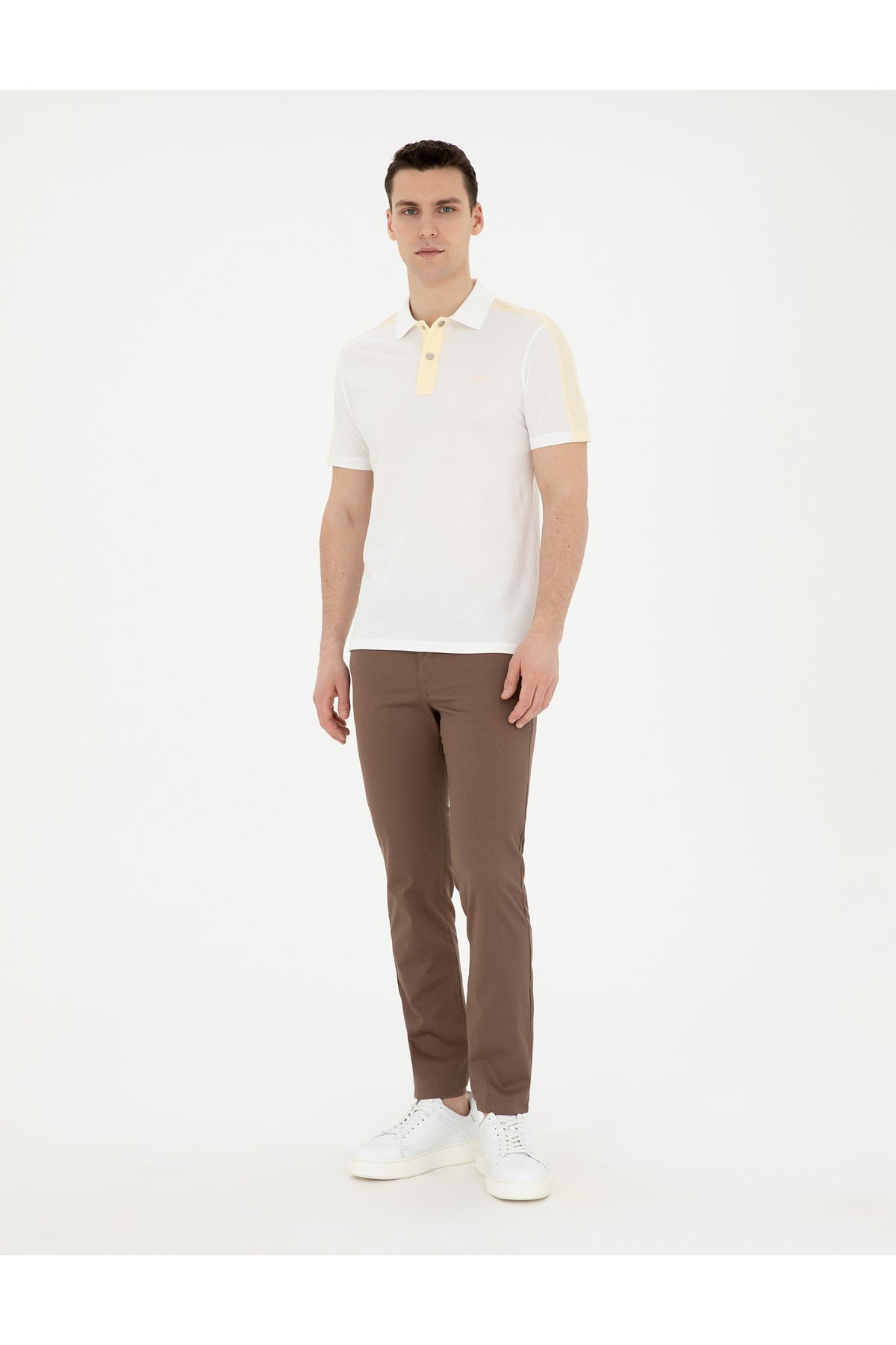 Slim Fit Polo Yaka %100 Pamuk Tişört 1827327