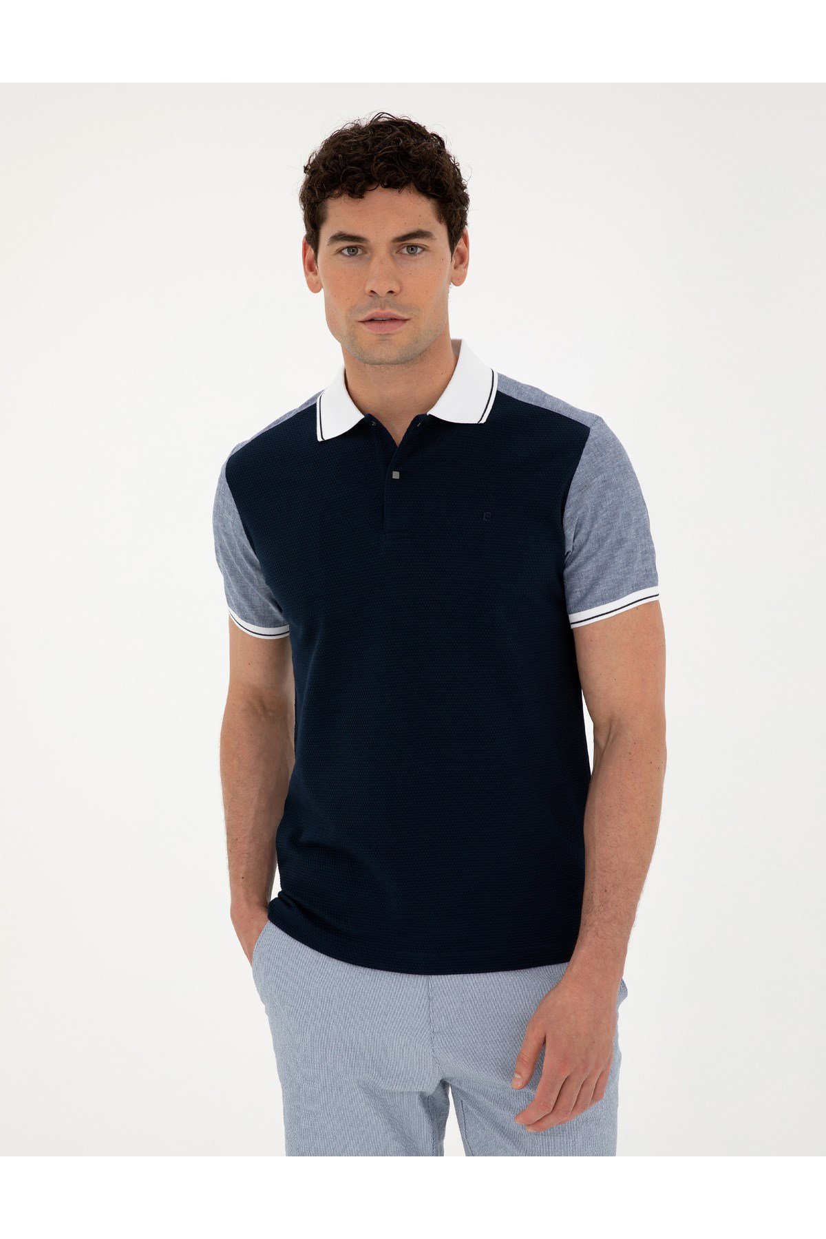 Slim Fit Polo Yaka %100 Pamuk Tişört 1844976