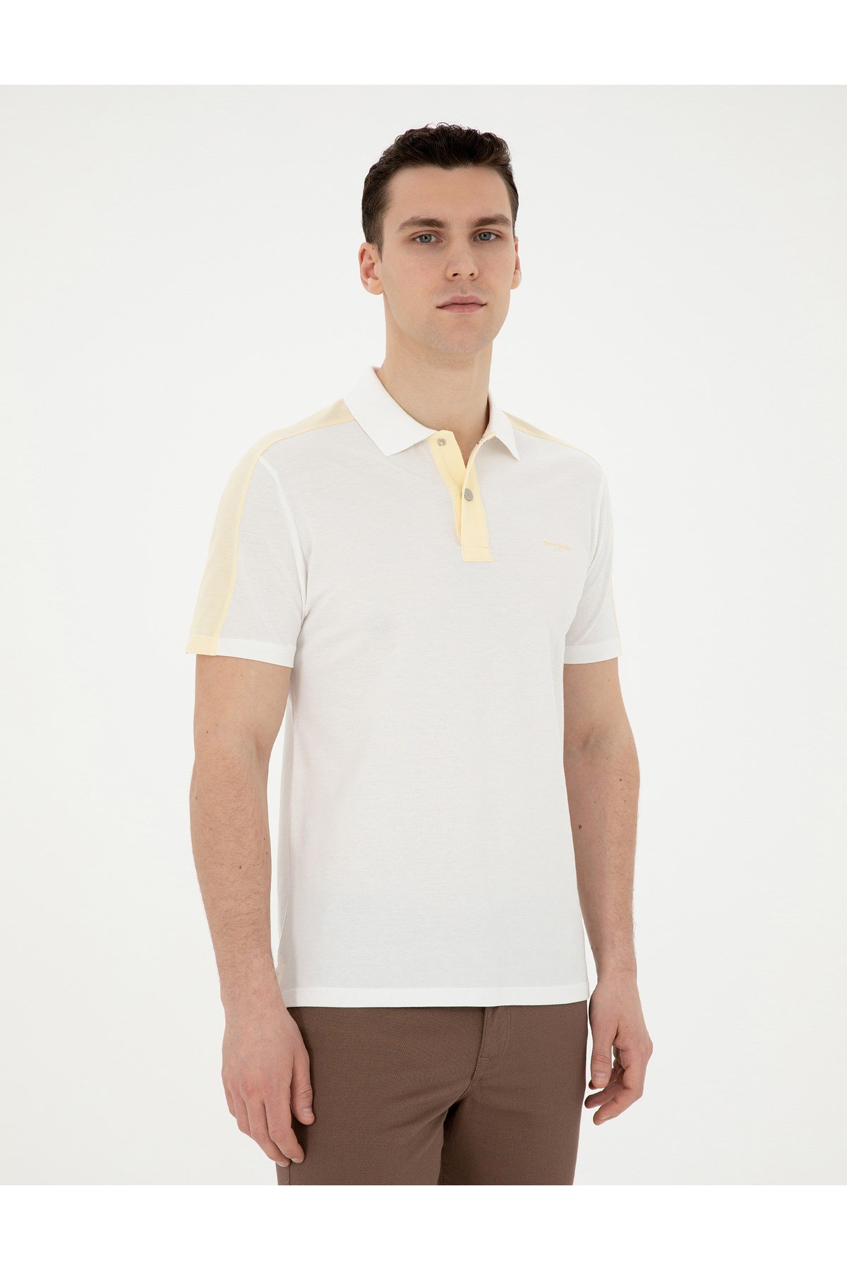 Slim Fit Polo Yaka %100 Pamuk Tişört 1827327