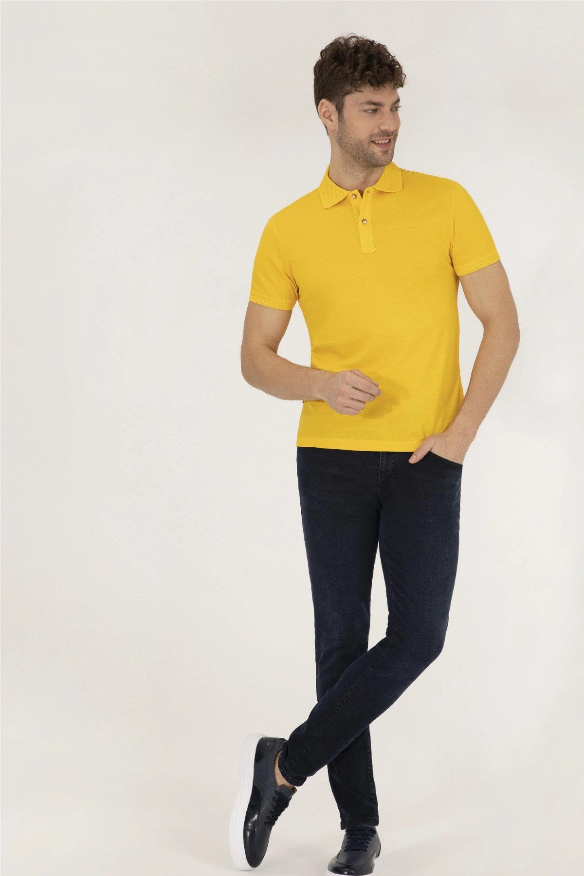 Slim Fit Polo Yaka Merserize Tişört G021SZ011.000.1567290.VR054
