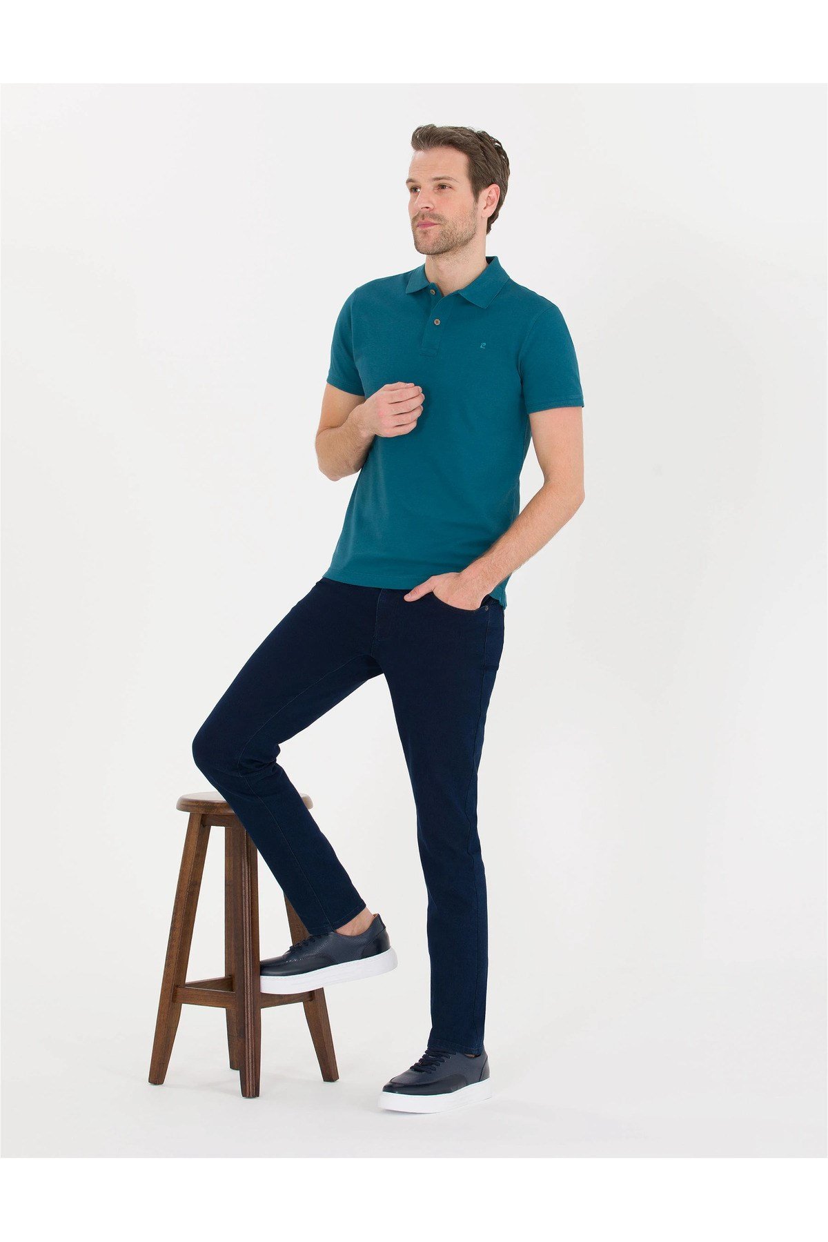 Slim Fit Polo Yaka Merserize Tişört G021SZ011.000.1567290.VR054