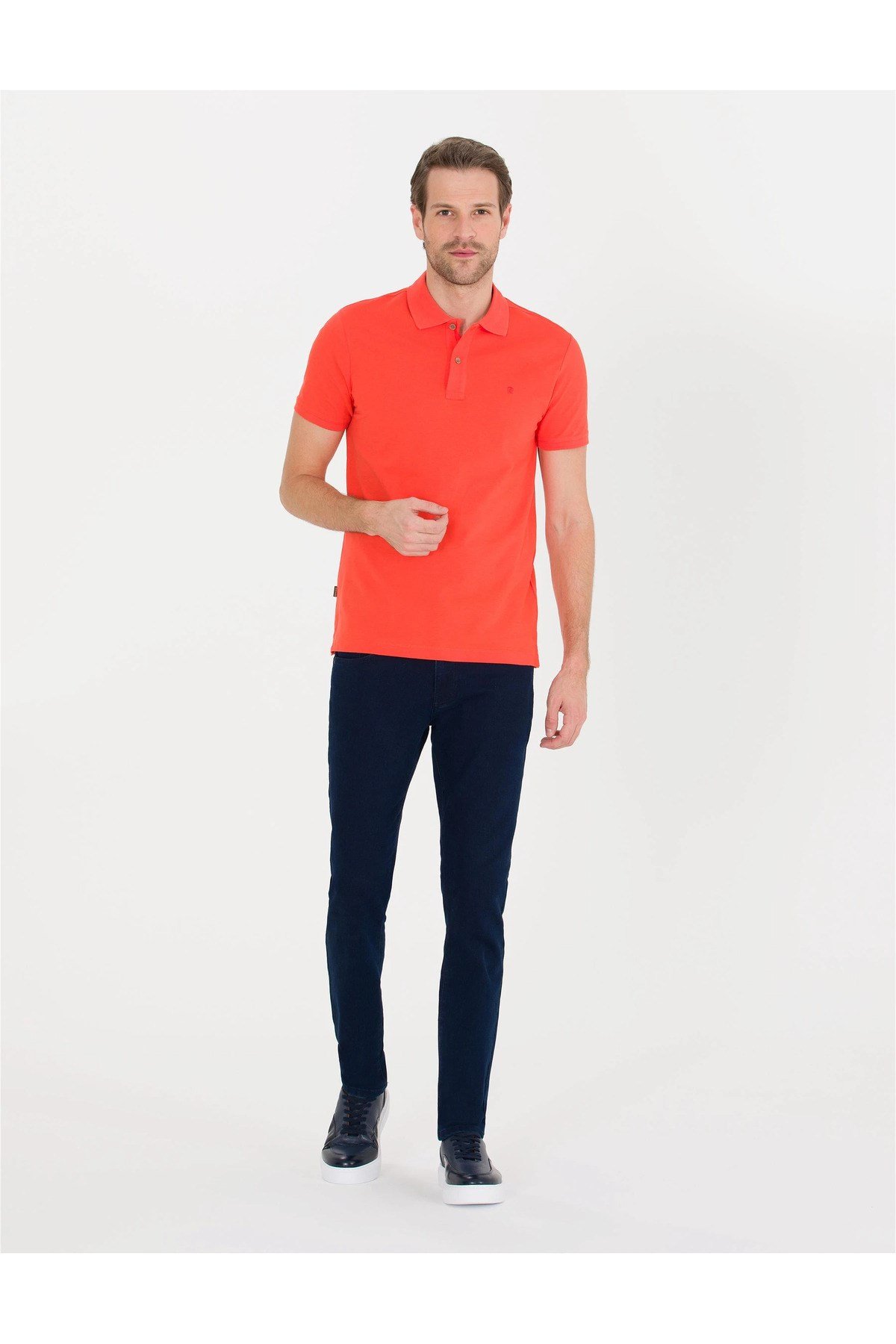 Slim Fit Polo Yaka Merserize Tişört G021SZ011.000.1567290.VR054