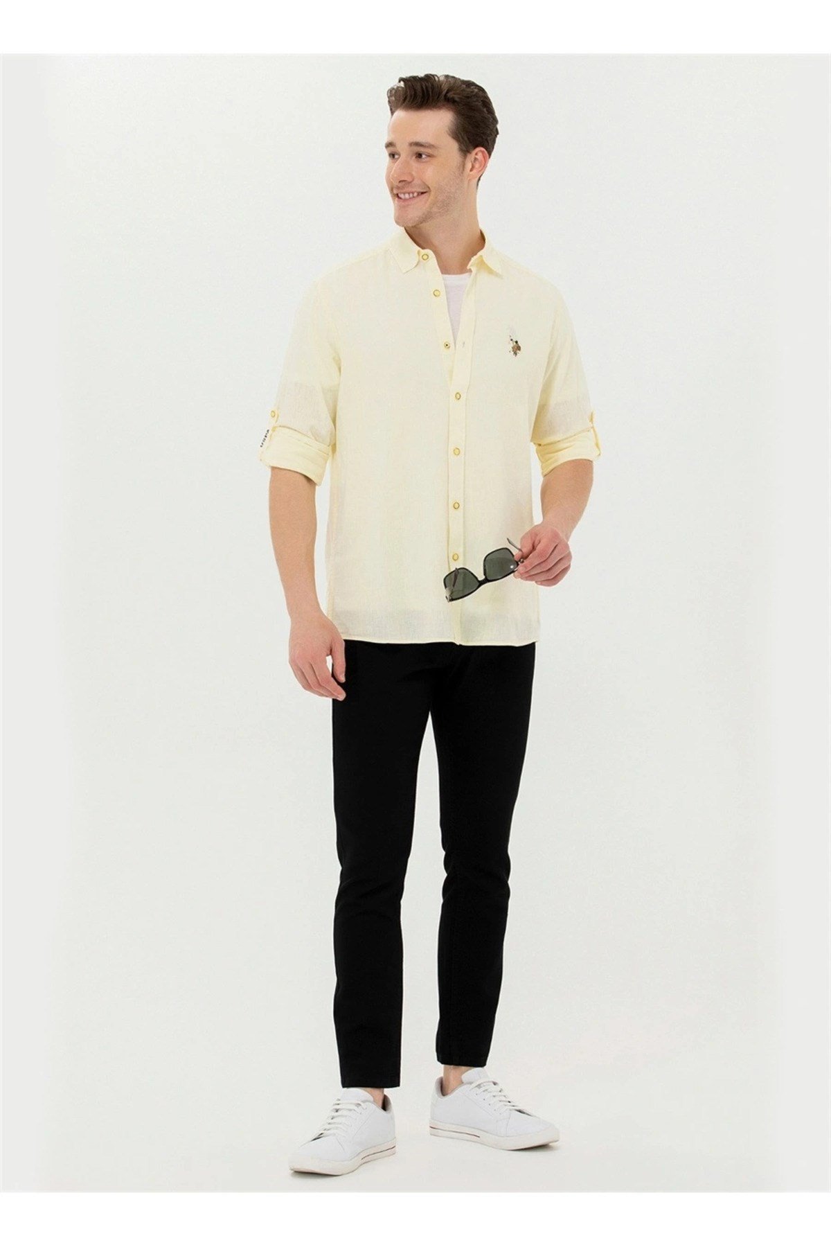 Slim Fit Siyah Erkek Kanvas Pantolon MICHAEL23Y