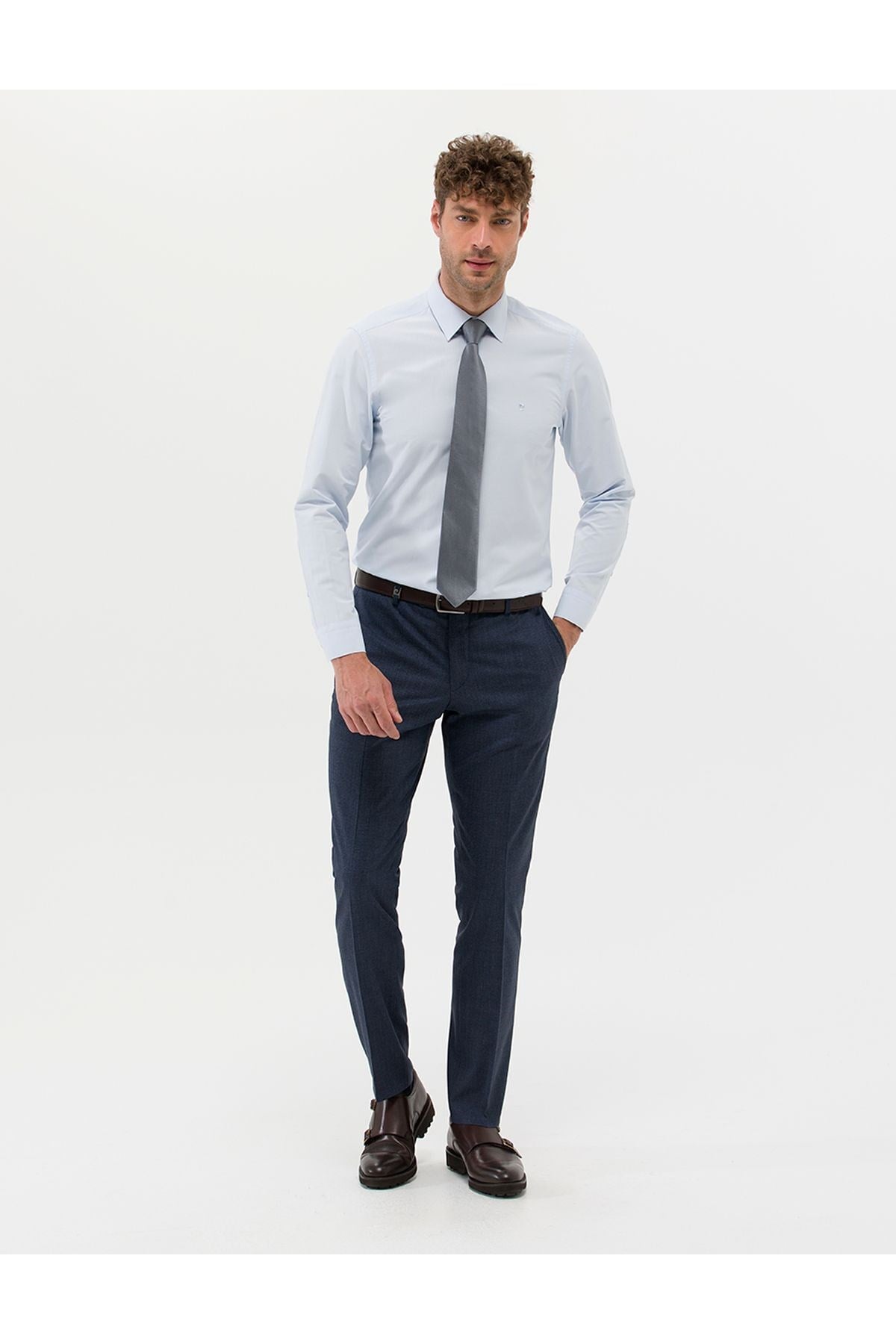 Slim Fit Uzun Kollu Basic Erkek Gömlek