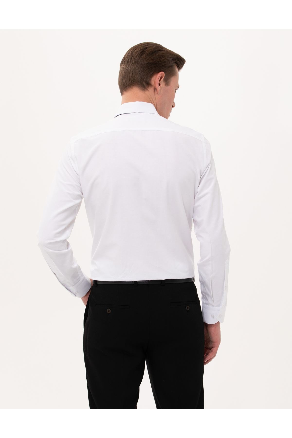 Slim Fit Uzun Kollu Basic Erkek Gömlek
