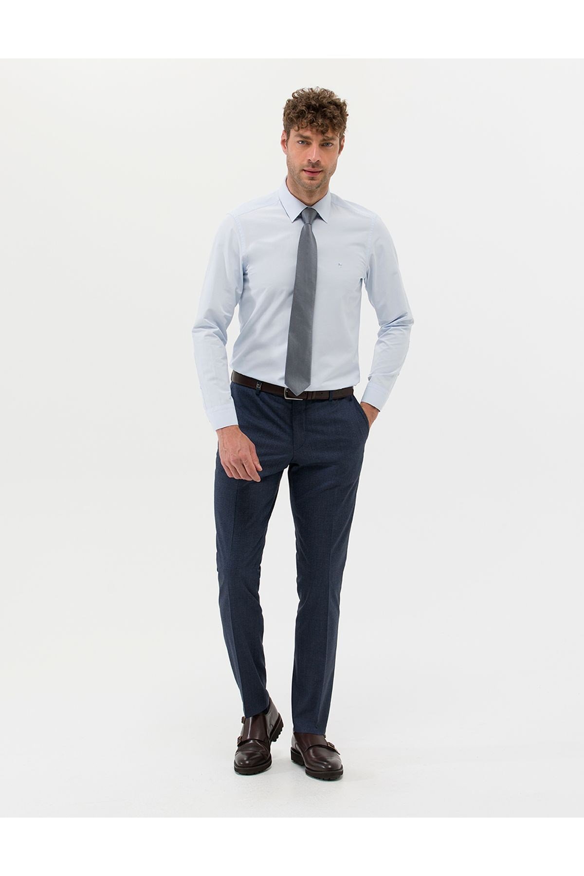 Slim Fit Uzun Kollu Basic Erkek Gömlek