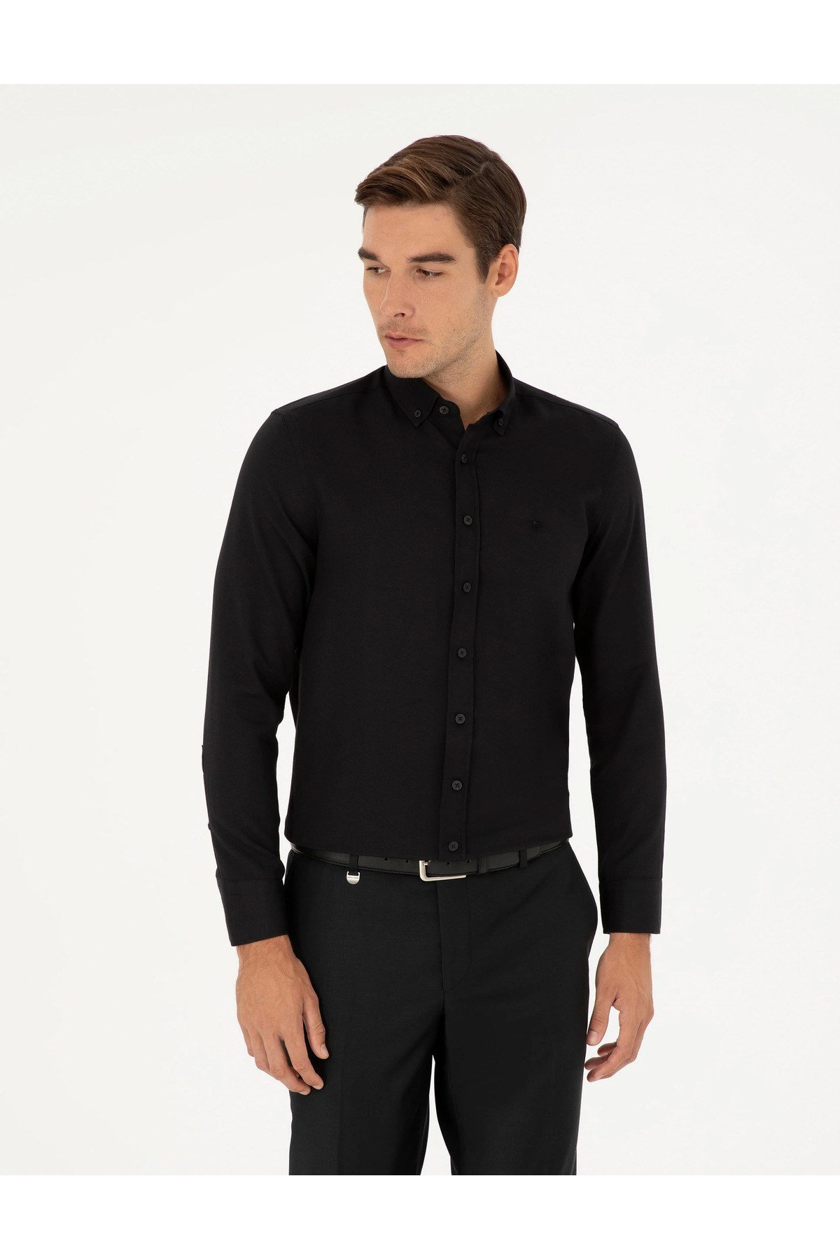 Slim Fit Uzun Kollu Oxford Erkek Gömlek