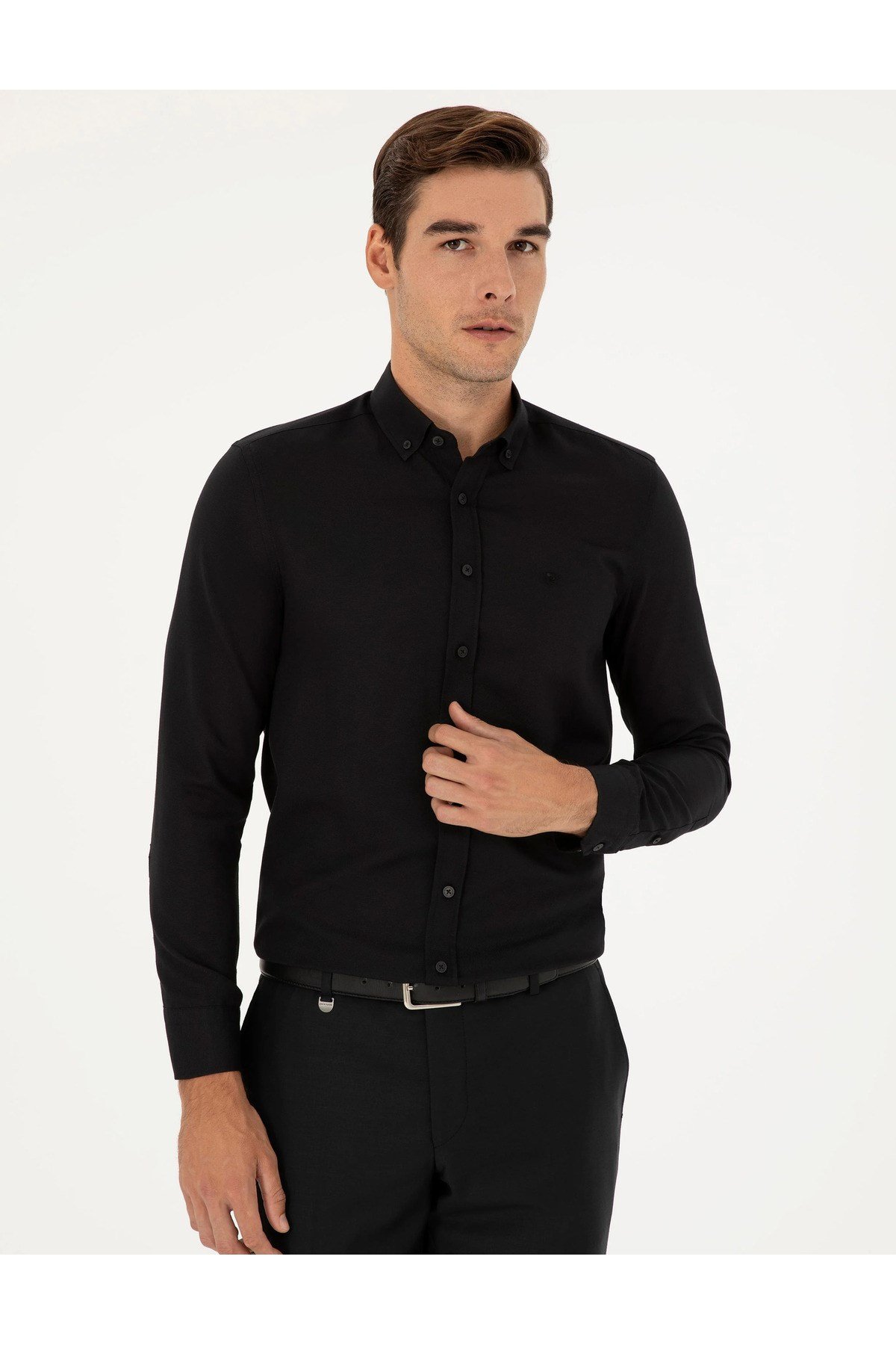 Slim Fit Uzun Kollu Oxford Erkek Gömlek