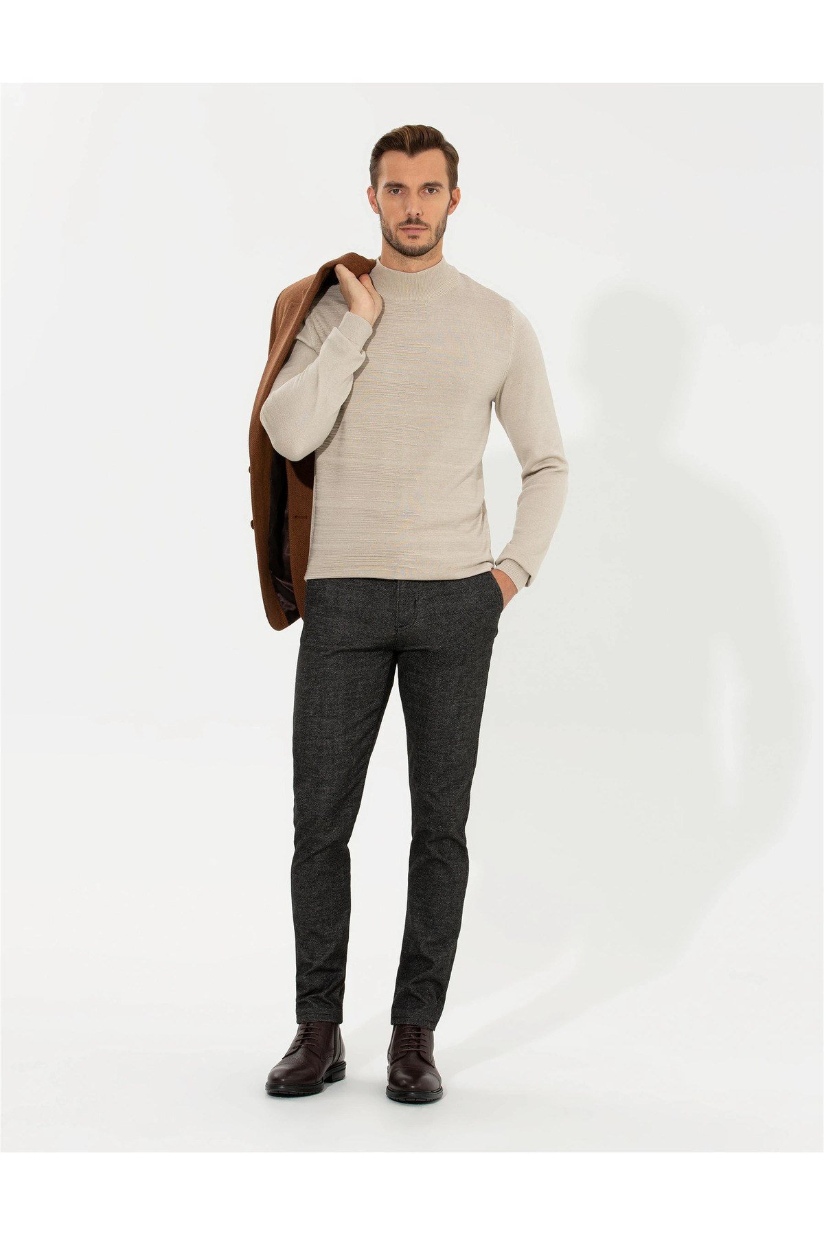 Slim Fit Yarım Balıkçı Triko Kazak G021SZ0TK.000.1487748.VR120