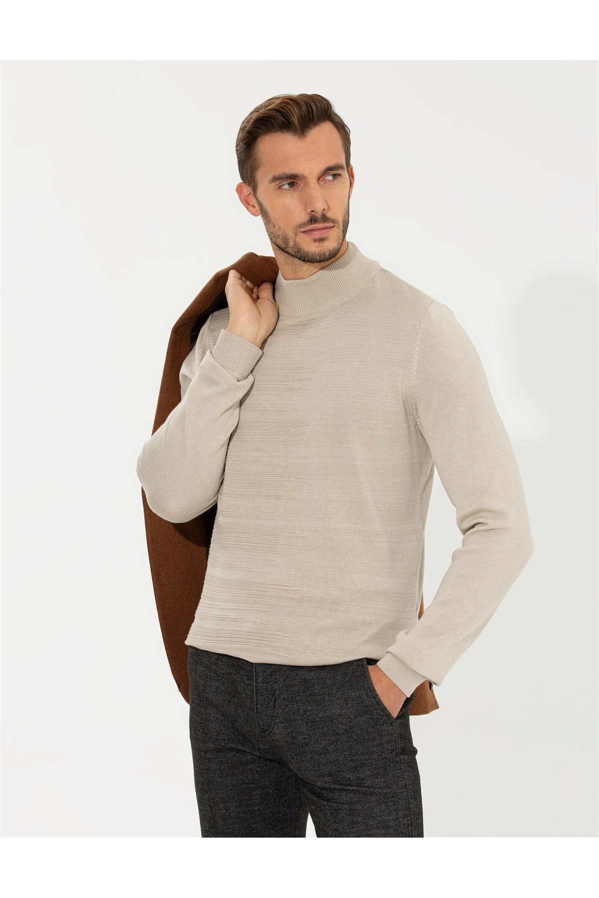 Slim Fit Yarım Balıkçı Triko Kazak G021SZ0TK.000.1487748.VR120