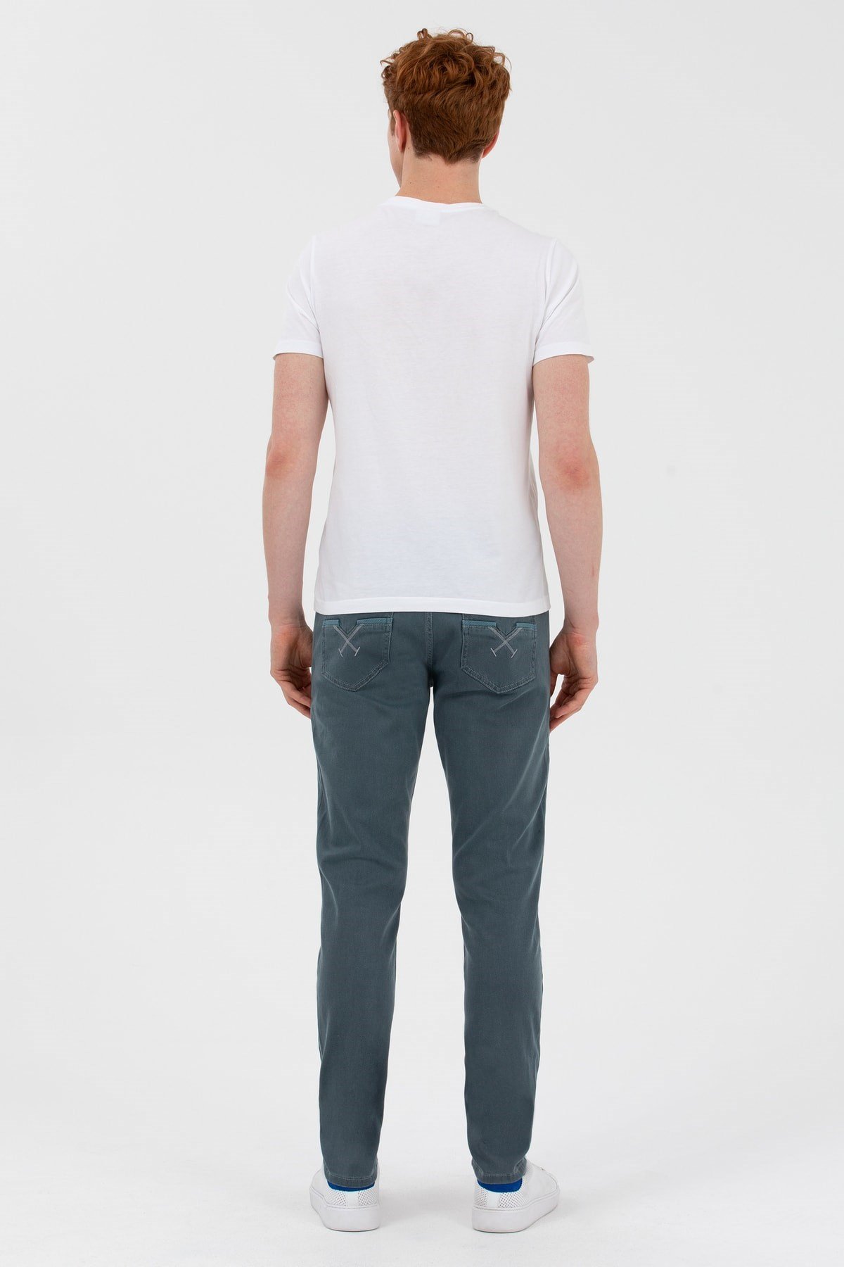 U.s. Polo Erkek Spor Slimfit Denim Pantolon 1610372 Rany 090 Mint