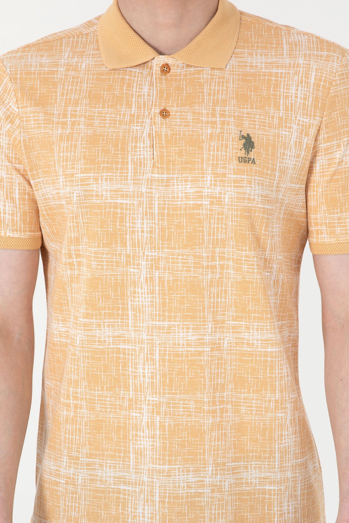 U.s. Polo Assn. Erkek Regular Fit Polo Yaka Desenli %100 Pamuk T-Shirt 2103243