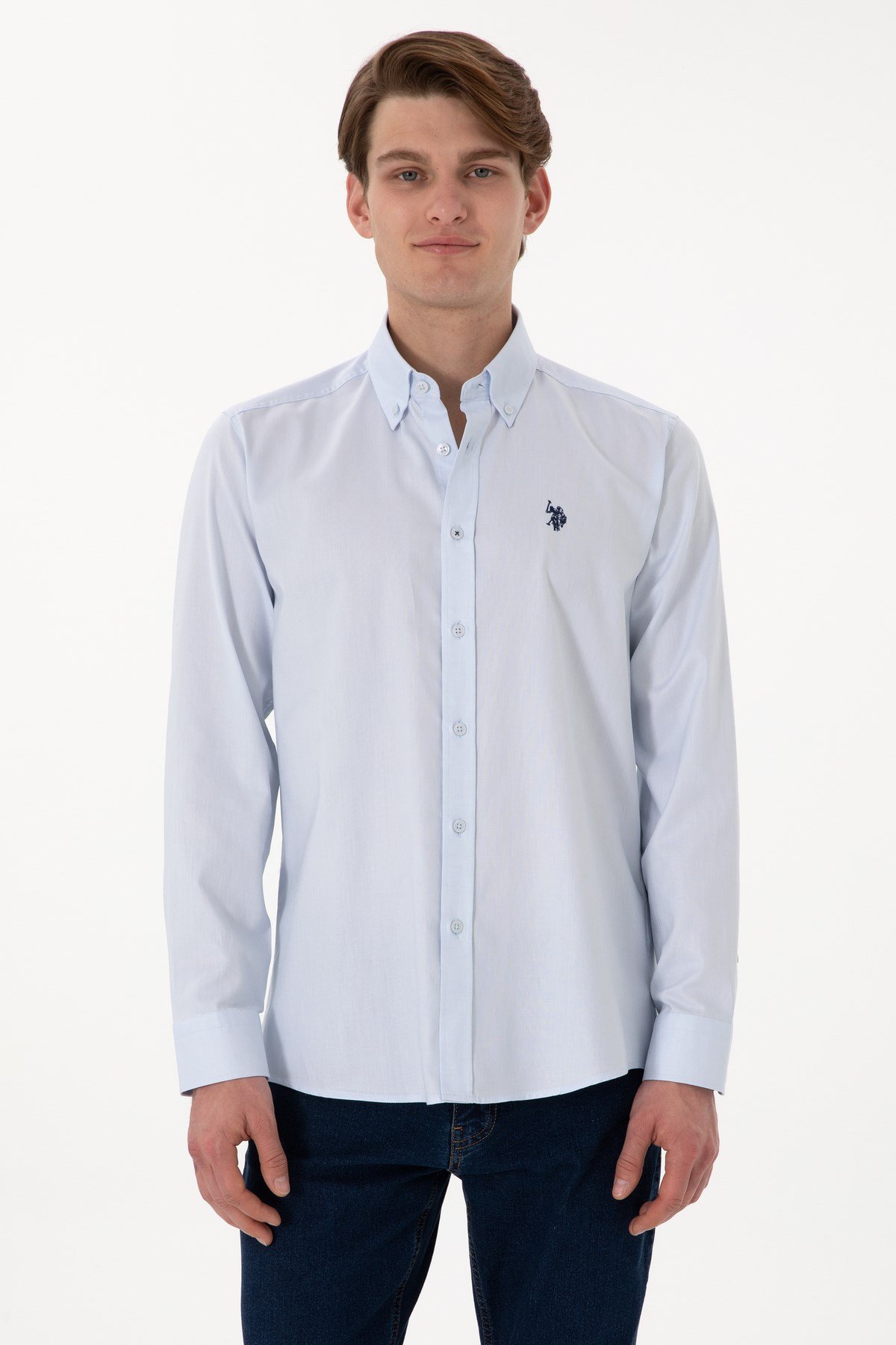 U.s. Polo Assn. %100 Pamuk Uzun Kol Slim Fit Gömlek 2083199