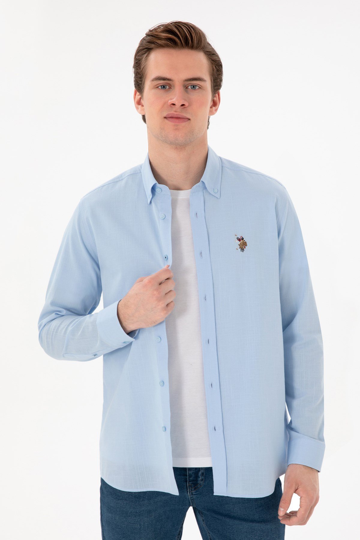 U.s. Polo Assn. Dokuma Uzun Kol Regular Gömlek 2084002