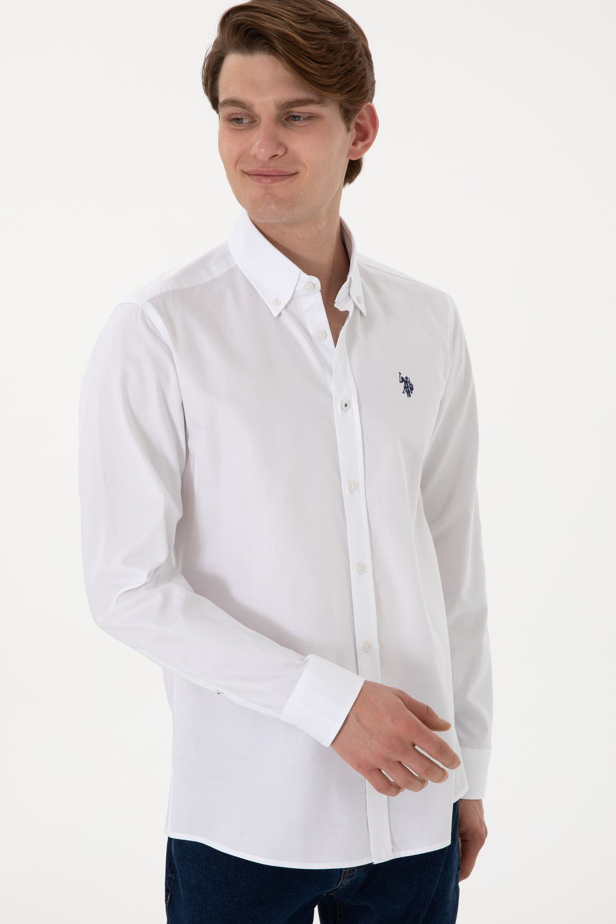 U.s. Polo Assn. %100 Pamuk Uzun Kol Slim Fit Gömlek 2083199