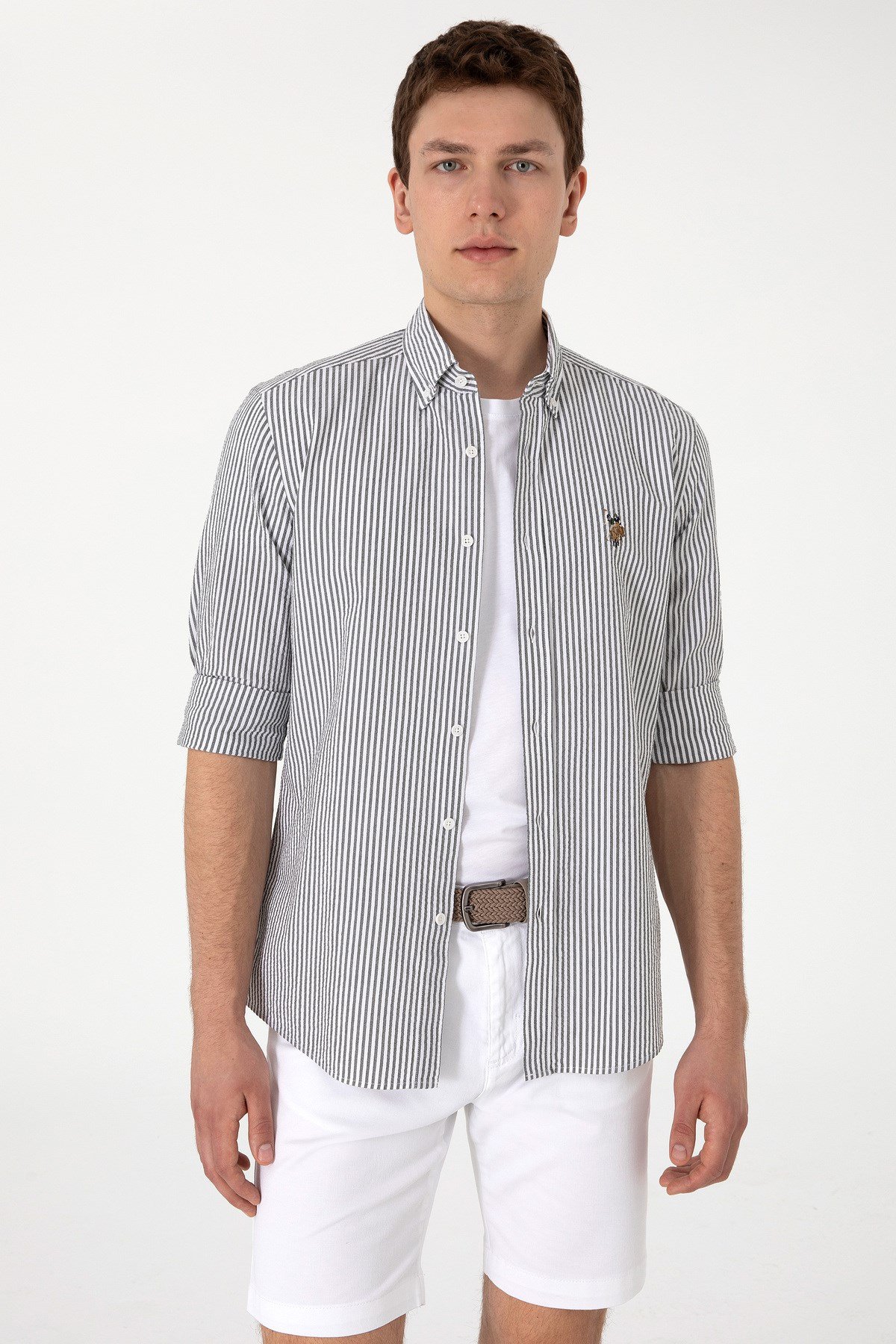 U.s. Polo Assn. Erkek Uzun Kollu Slim Fit %100 Pamuk Gömlek 2103065