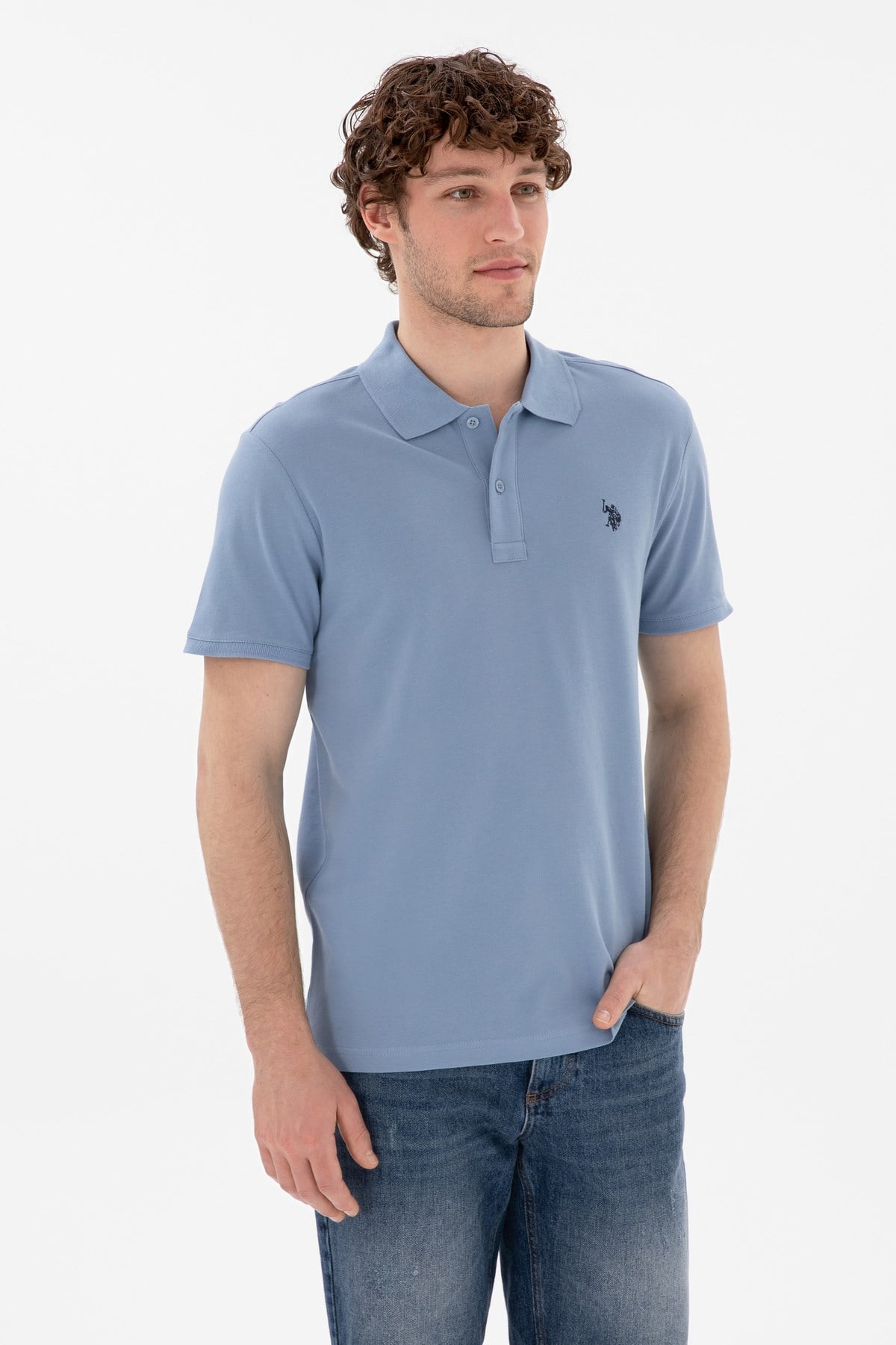 U.S. Polo Assn. Gtp04Iy025 Beyaz Erkek Polo Yaka T-shirt 2084151