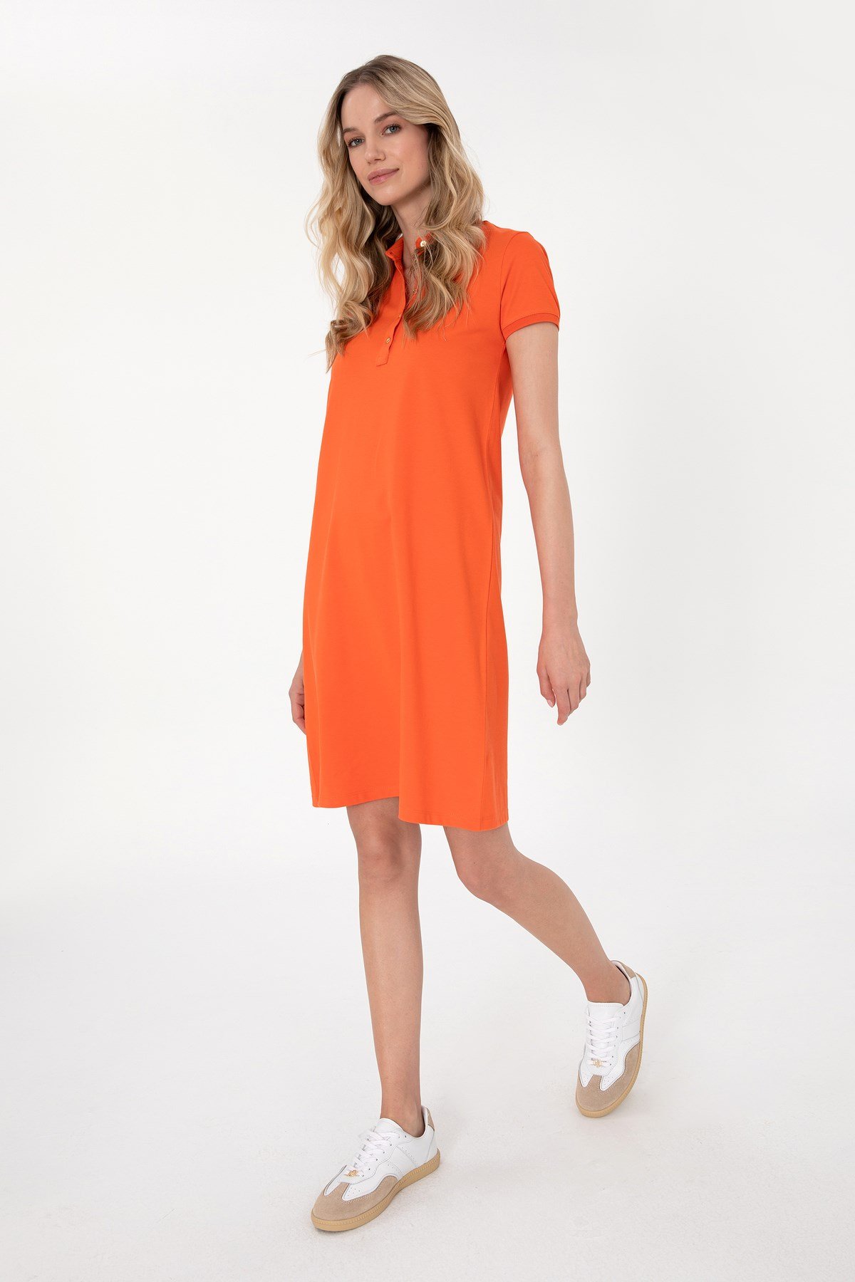 U.s. Polo Assn. Kadın Polo Yaka Mini Boy Örme Elbise 2075130