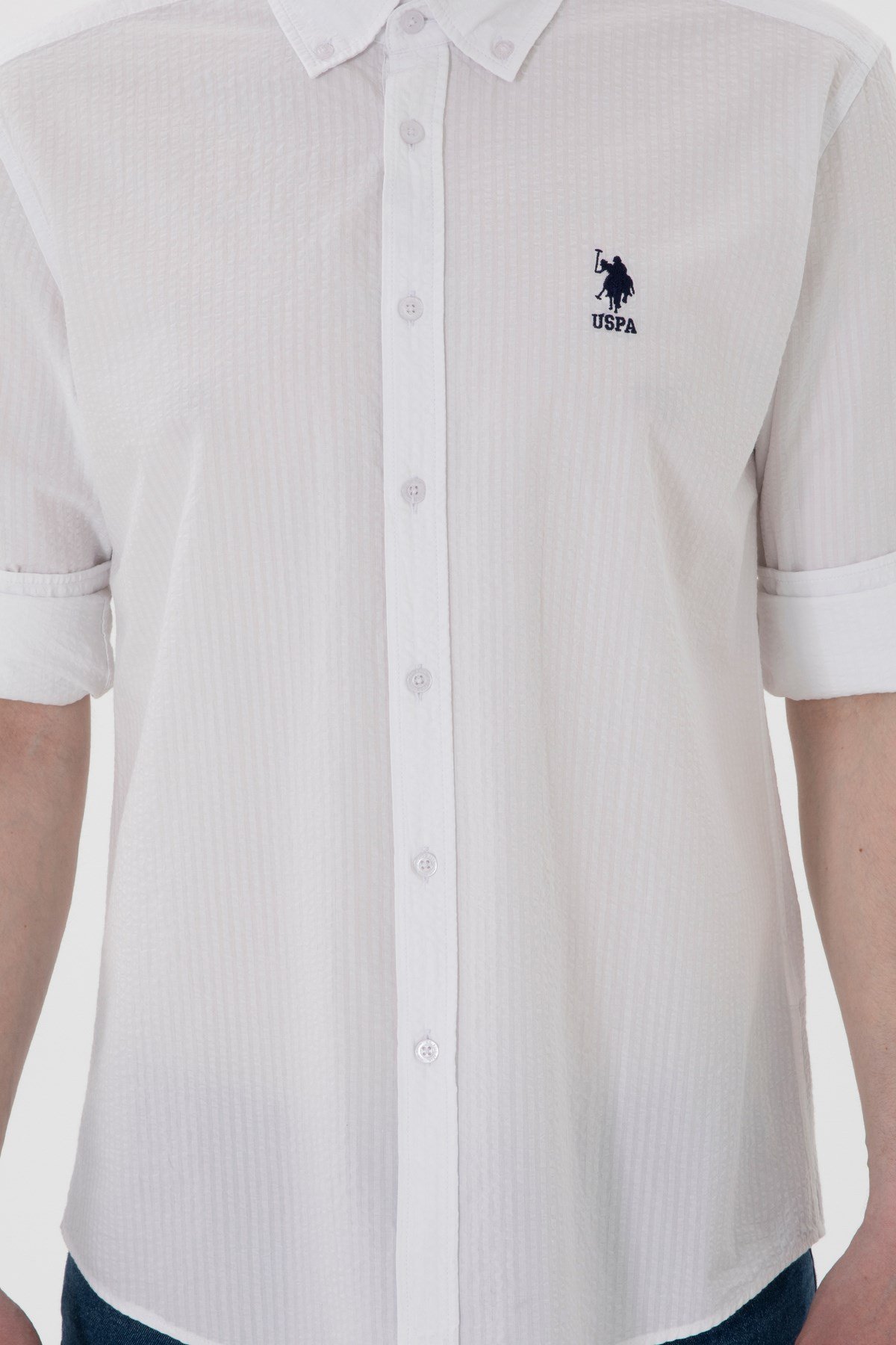 U.s. Polo Assn. Erkek Beyaz Uzun Kollu Regular Gömlek 2170101