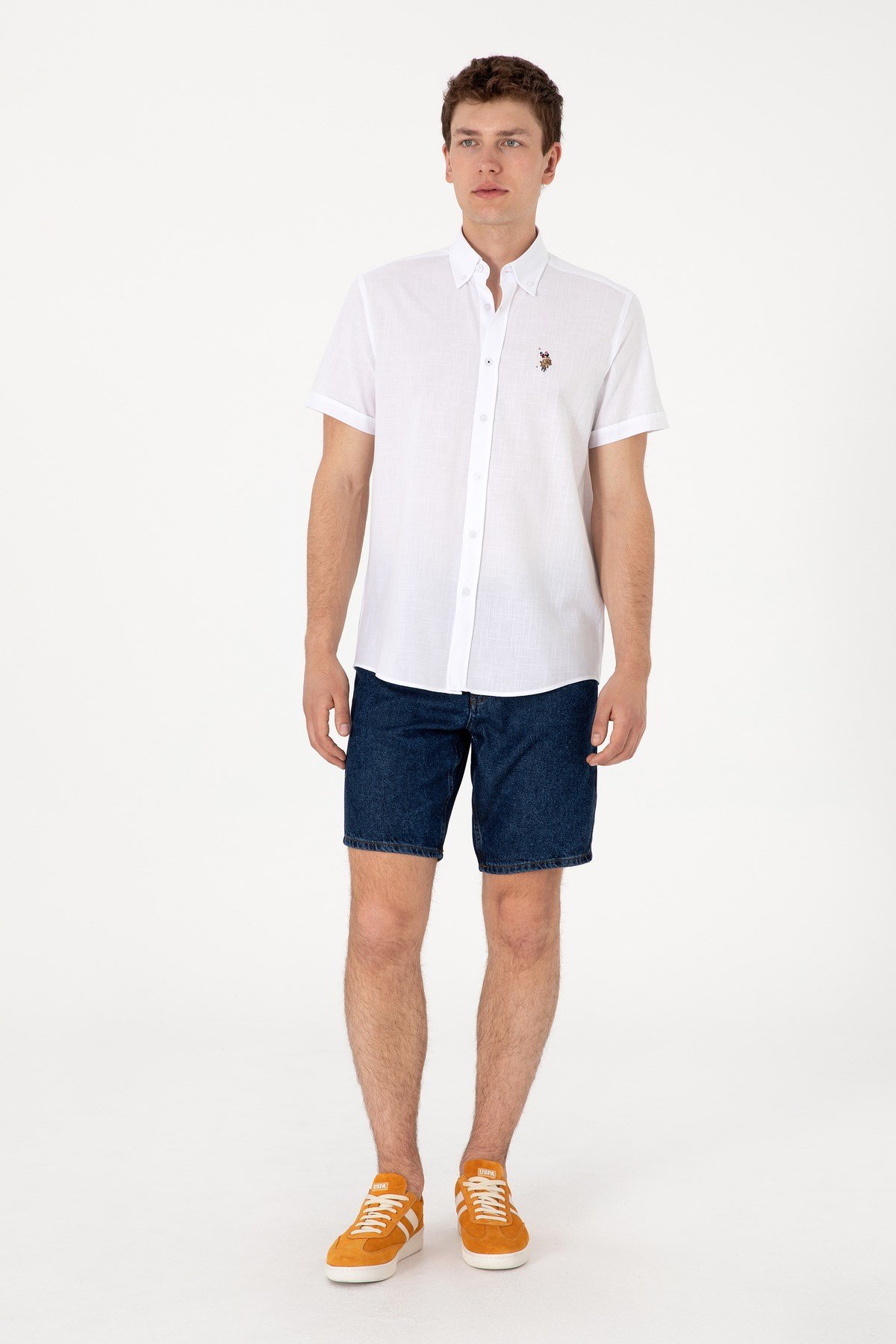 U.S. Polo Assn. Erkek Kısa Kol %100 Pamuk Gömlek 2083854