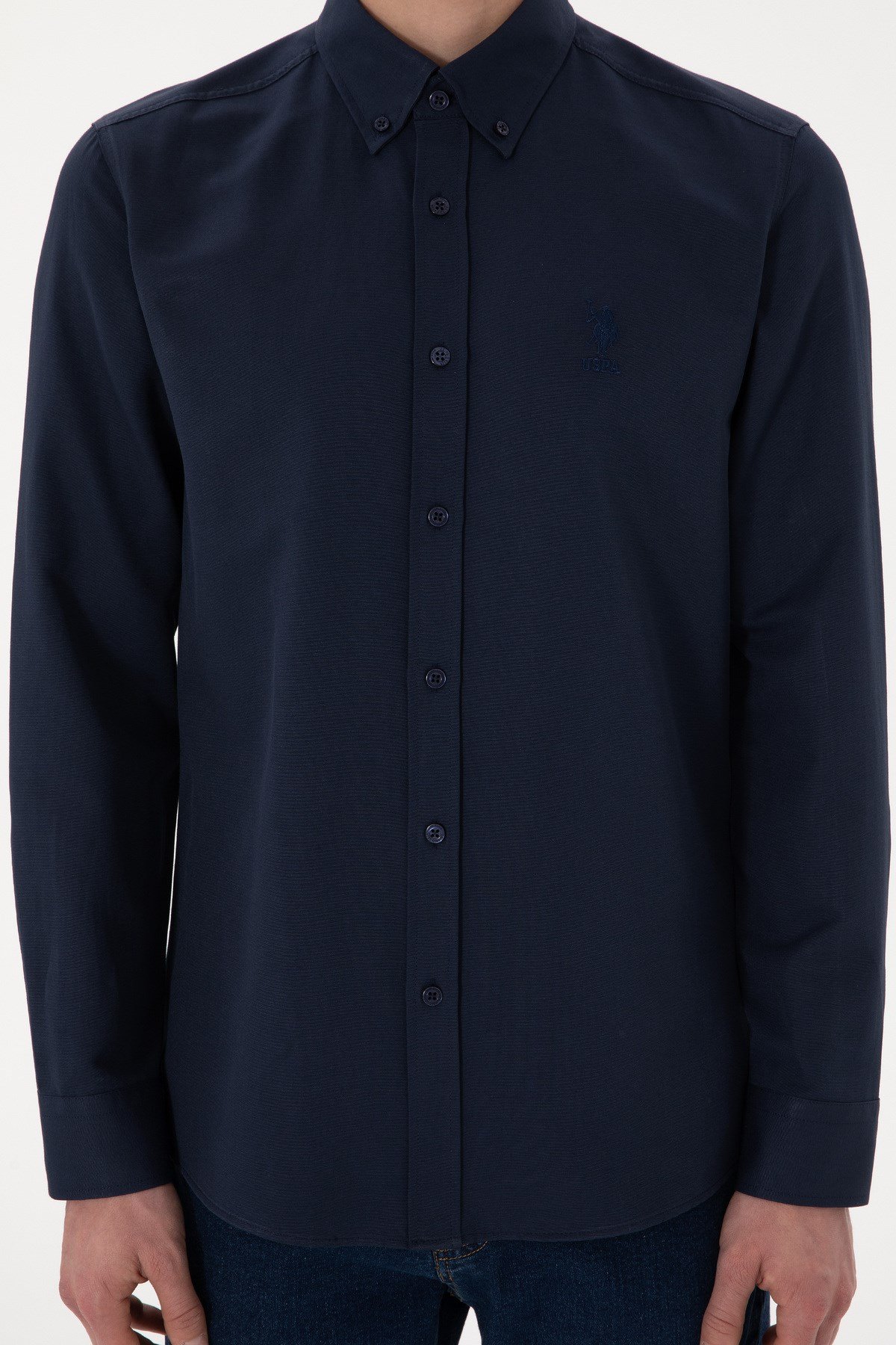 U.s. Polo Assn. Dokuma Uzun Kol Slim Fit Gömlek 2084085