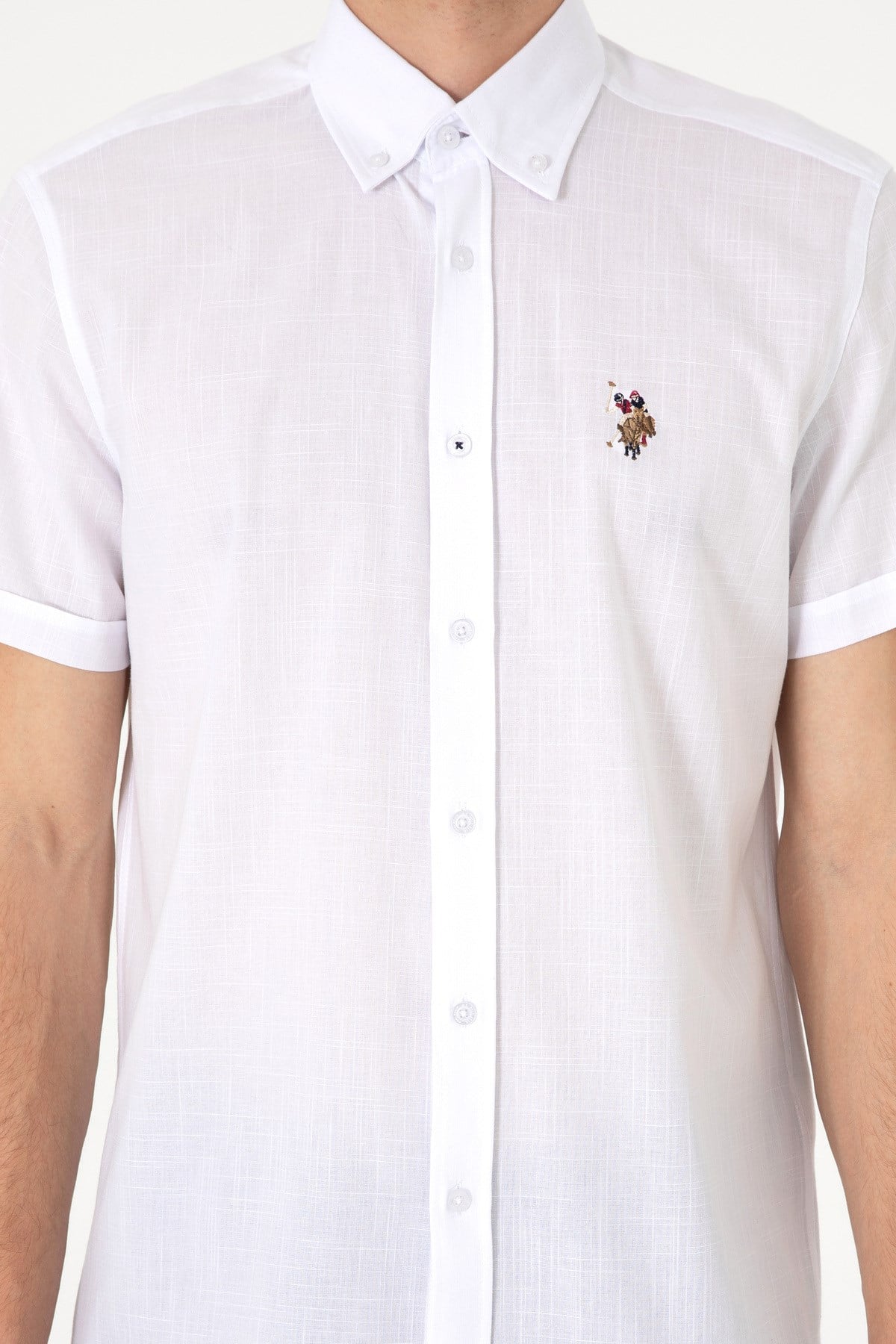 U.S. Polo Assn. Erkek Kısa Kol %100 Pamuk Gömlek 2083854