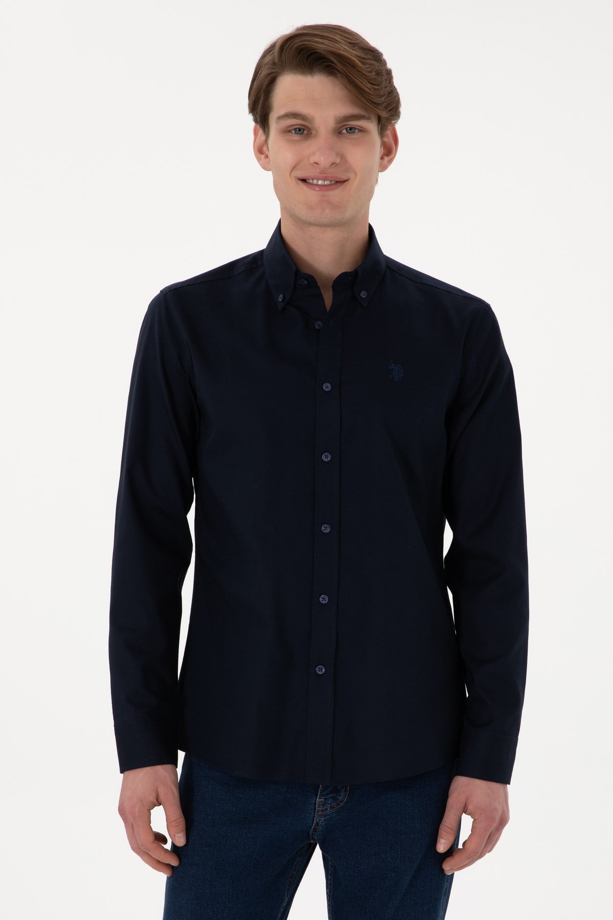 U.s. Polo Assn. %100 Pamuk Uzun Kol Slim Fit Gömlek 2083199