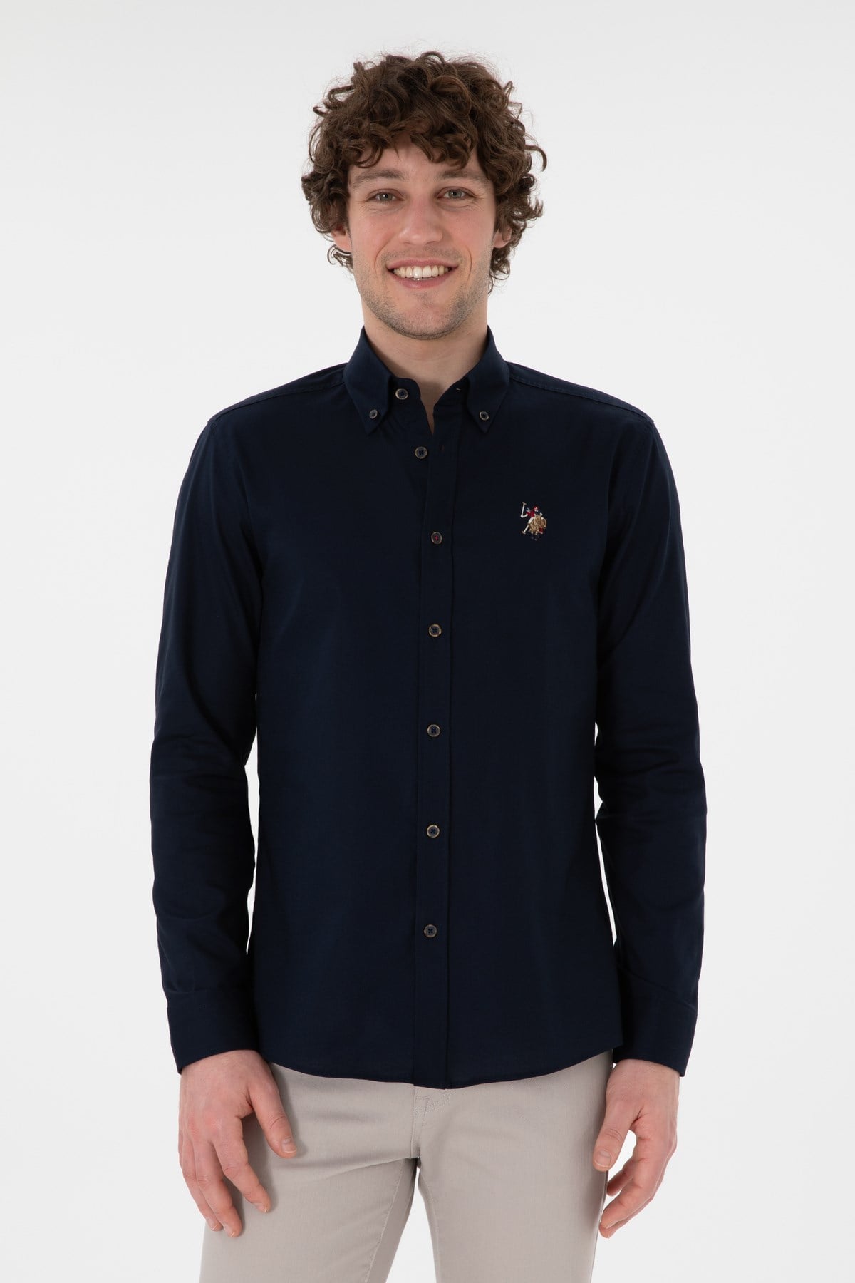 U.s. Polo Assn. %100 Pamuk Uzun Kol Slim Fit Gömlek 2082904