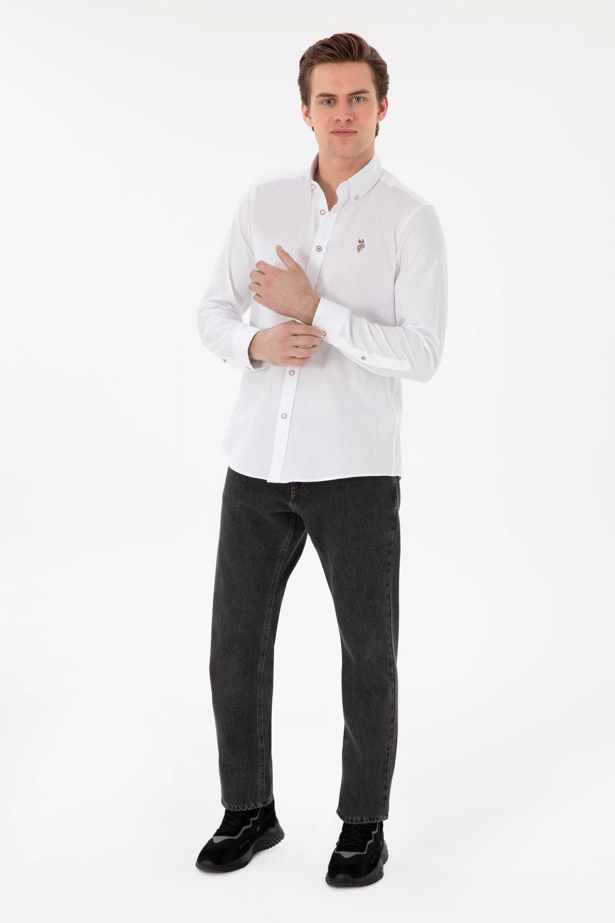U.s. Polo Assn. %100 Pamuk Uzun Kol Slim Fit Gömlek 2082904