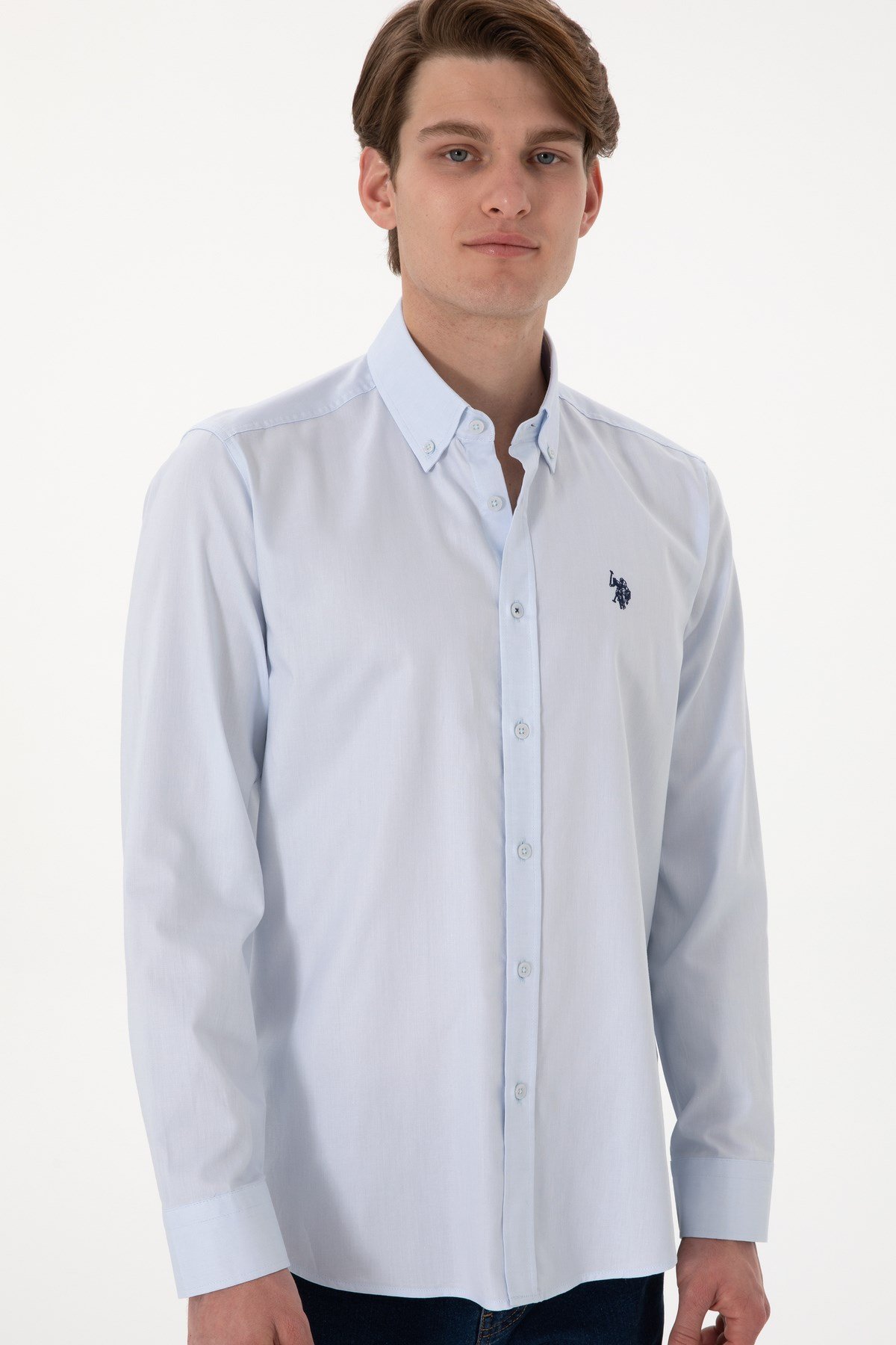U.s. Polo Assn. %100 Pamuk Uzun Kol Slim Fit Gömlek 2083199