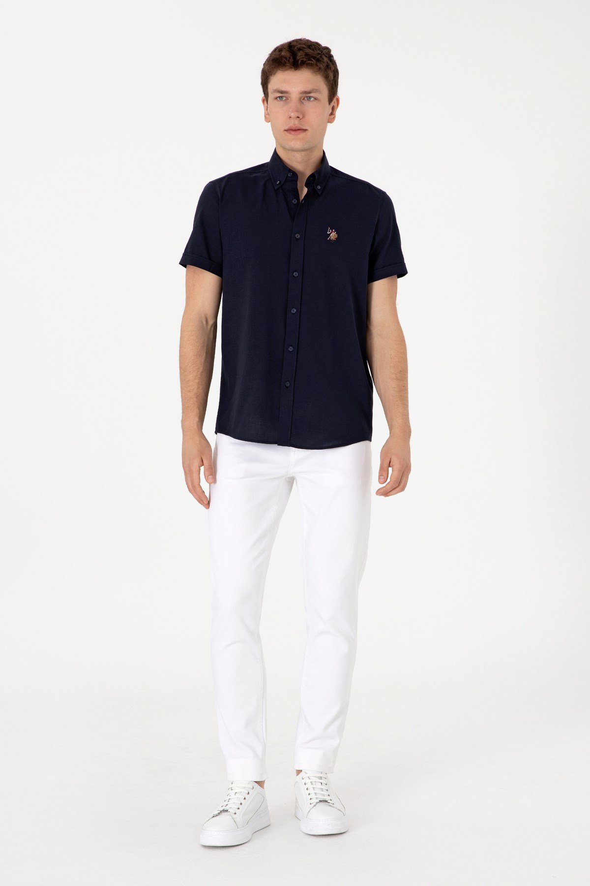U.S. Polo Assn. Erkek Kısa Kol %100 Pamuk Gömlek 2083854