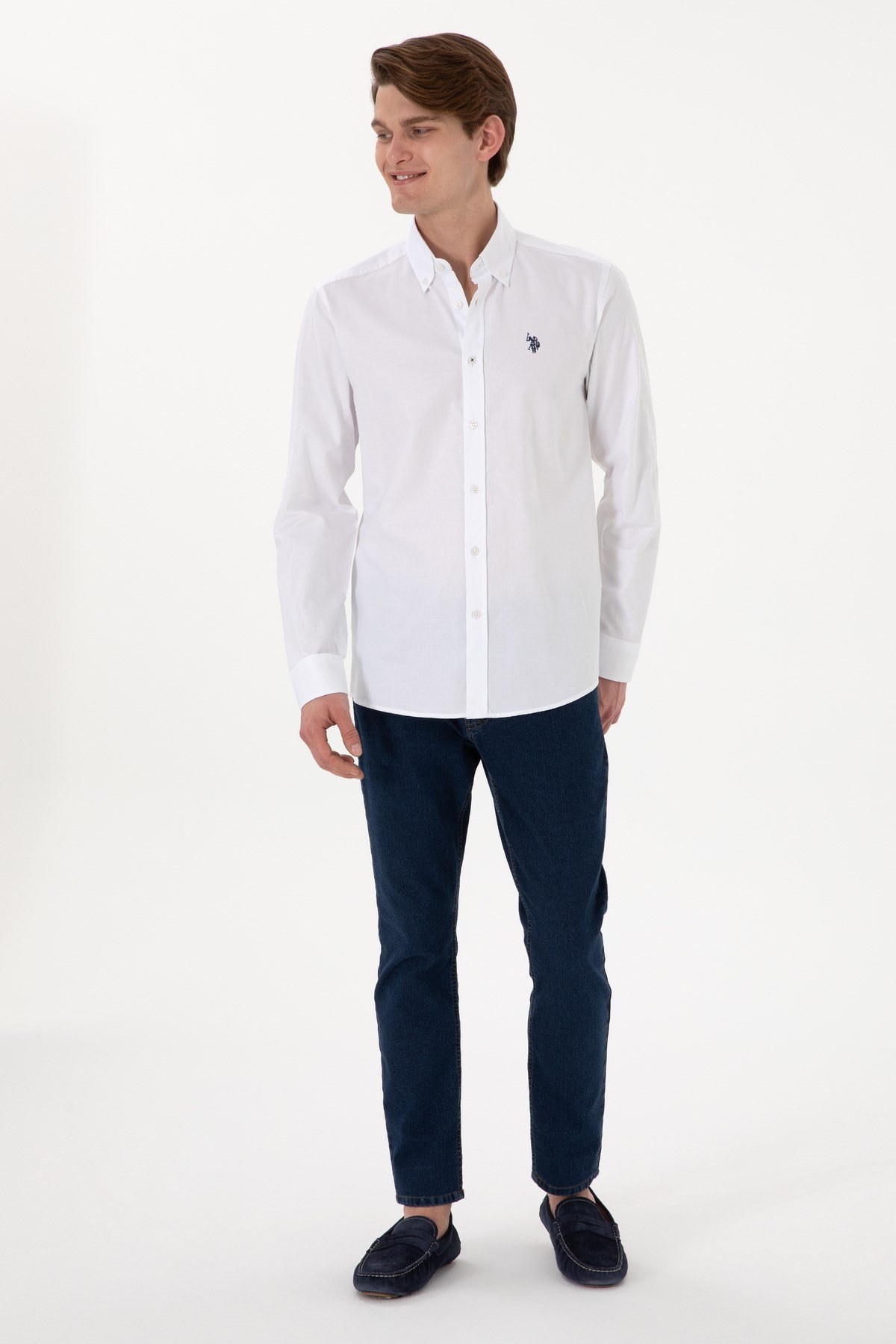 U.s. Polo Assn. %100 Pamuk Uzun Kol Slim Fit Gömlek 2083199