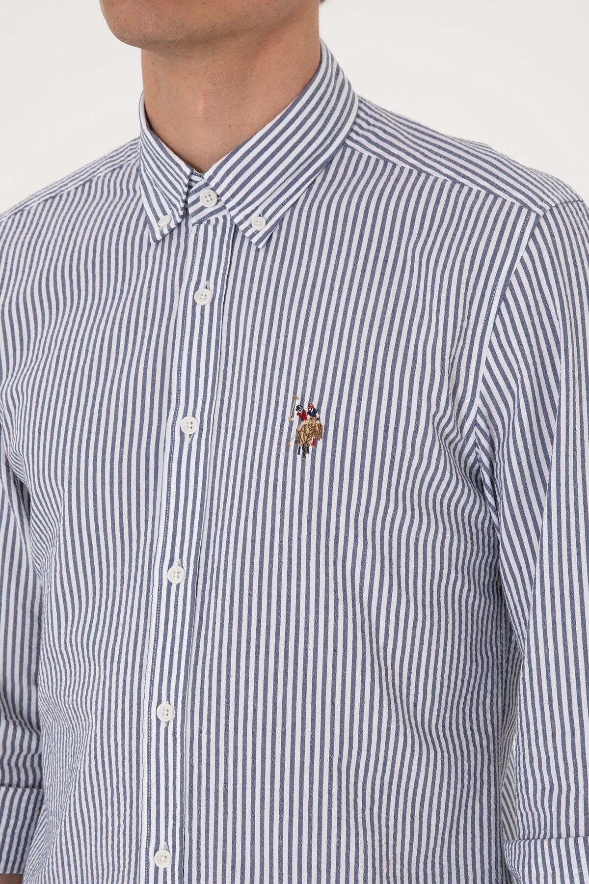 U.s. Polo Assn. Erkek Uzun Kollu Slim Fit %100 Pamuk Gömlek 2103065