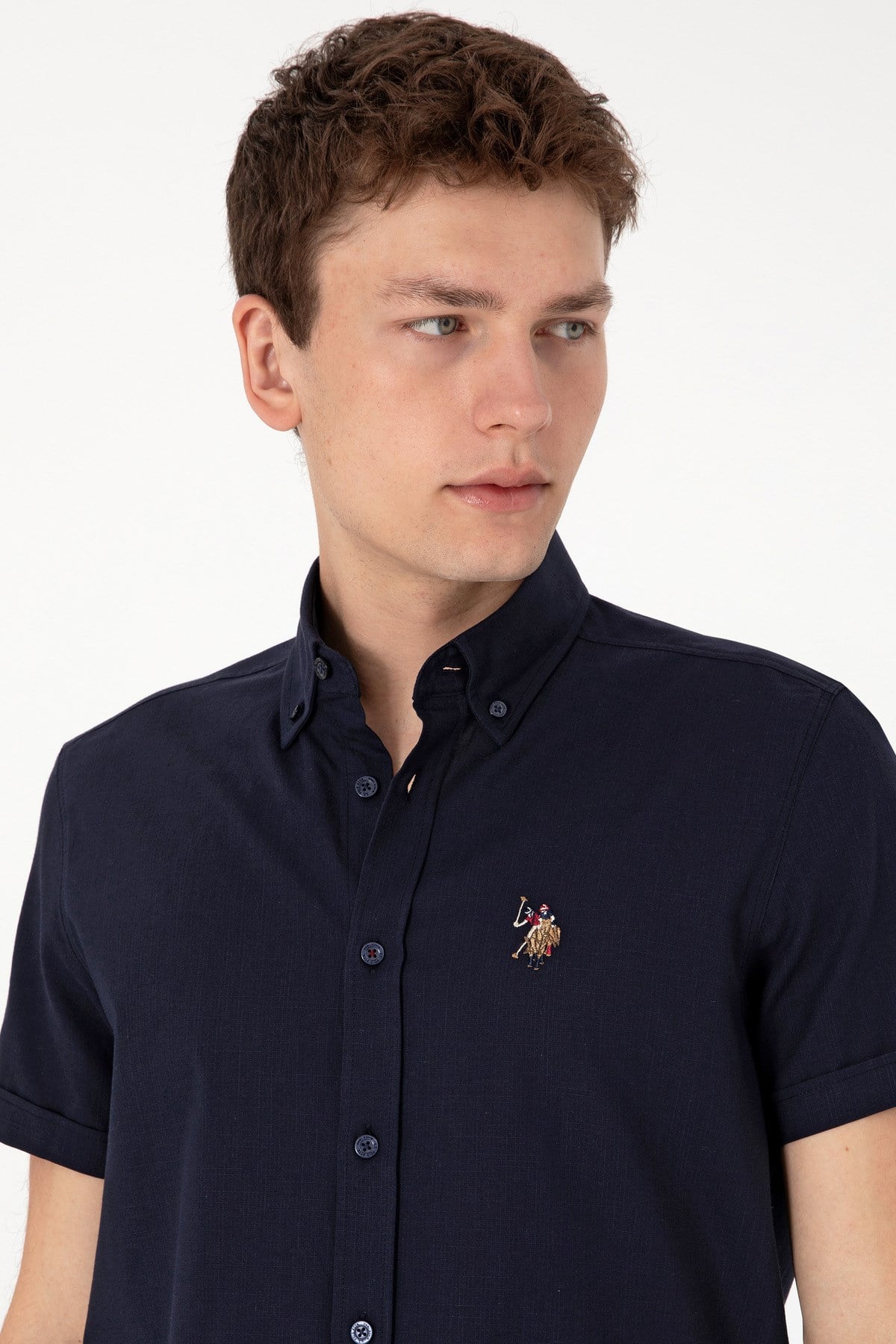 U.S. Polo Assn. Erkek Kısa Kol %100 Pamuk Gömlek 2083854