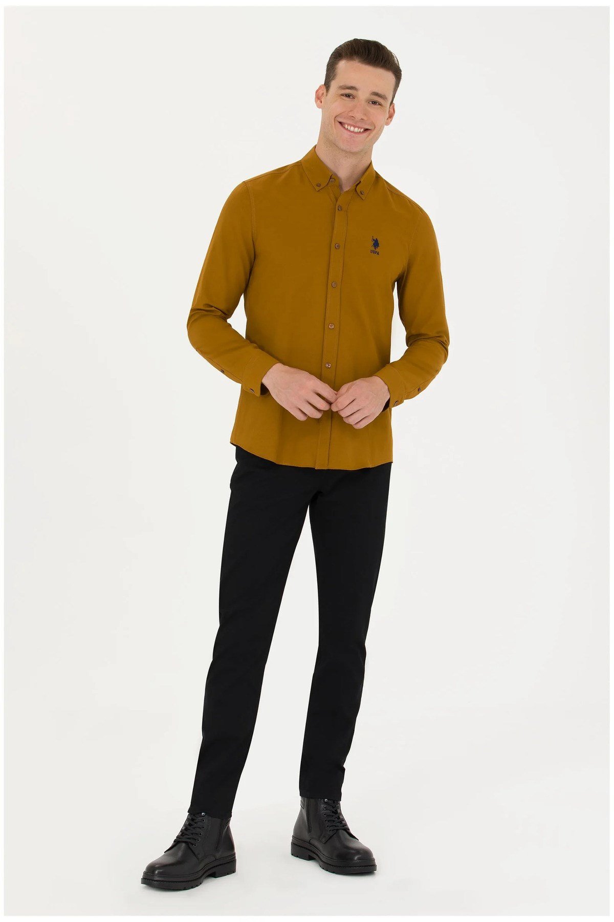 U.s. Polo Assn. Erkek Siyah Kanvas Pantolon 1728006