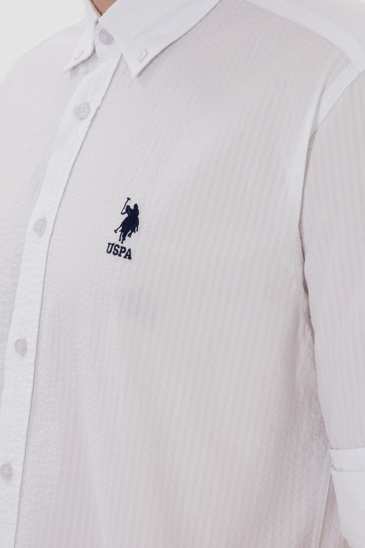 U.s. Polo Assn. Erkek Beyaz Uzun Kollu Regular Gömlek 2170101