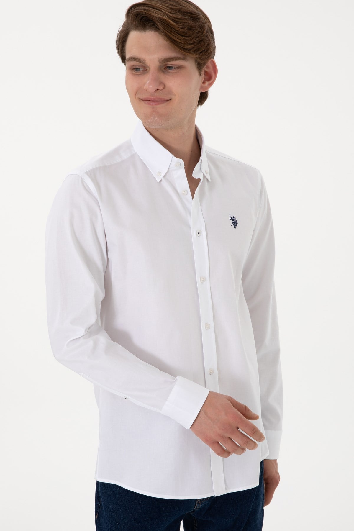 U.s. Polo Assn. %100 Pamuk Uzun Kol Slim Fit Gömlek 2083199