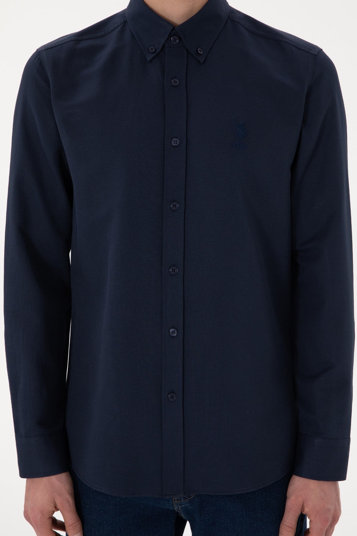 U.s. Polo Assn. Dokuma Uzun Kol Slim Fit Gömlek 2084085