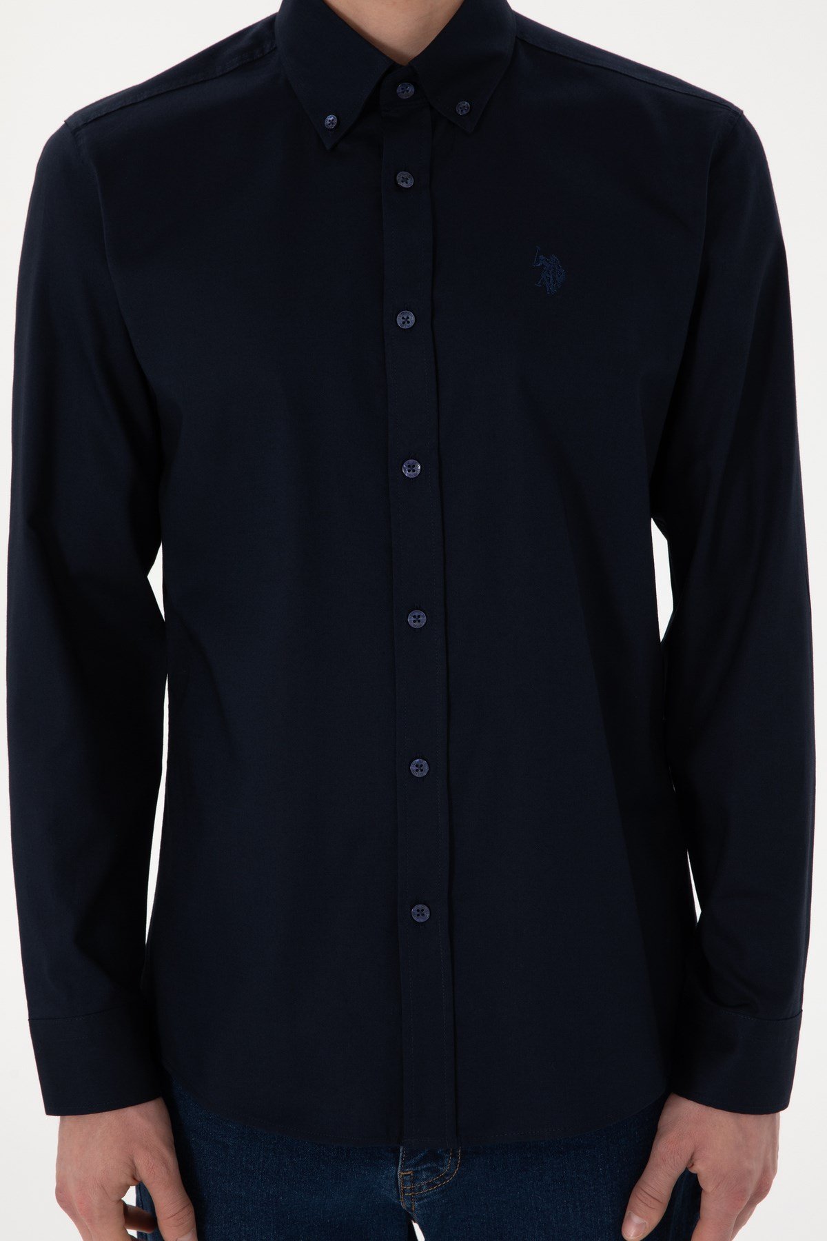 U.s. Polo Assn. %100 Pamuk Uzun Kol Slim Fit Gömlek 2083199