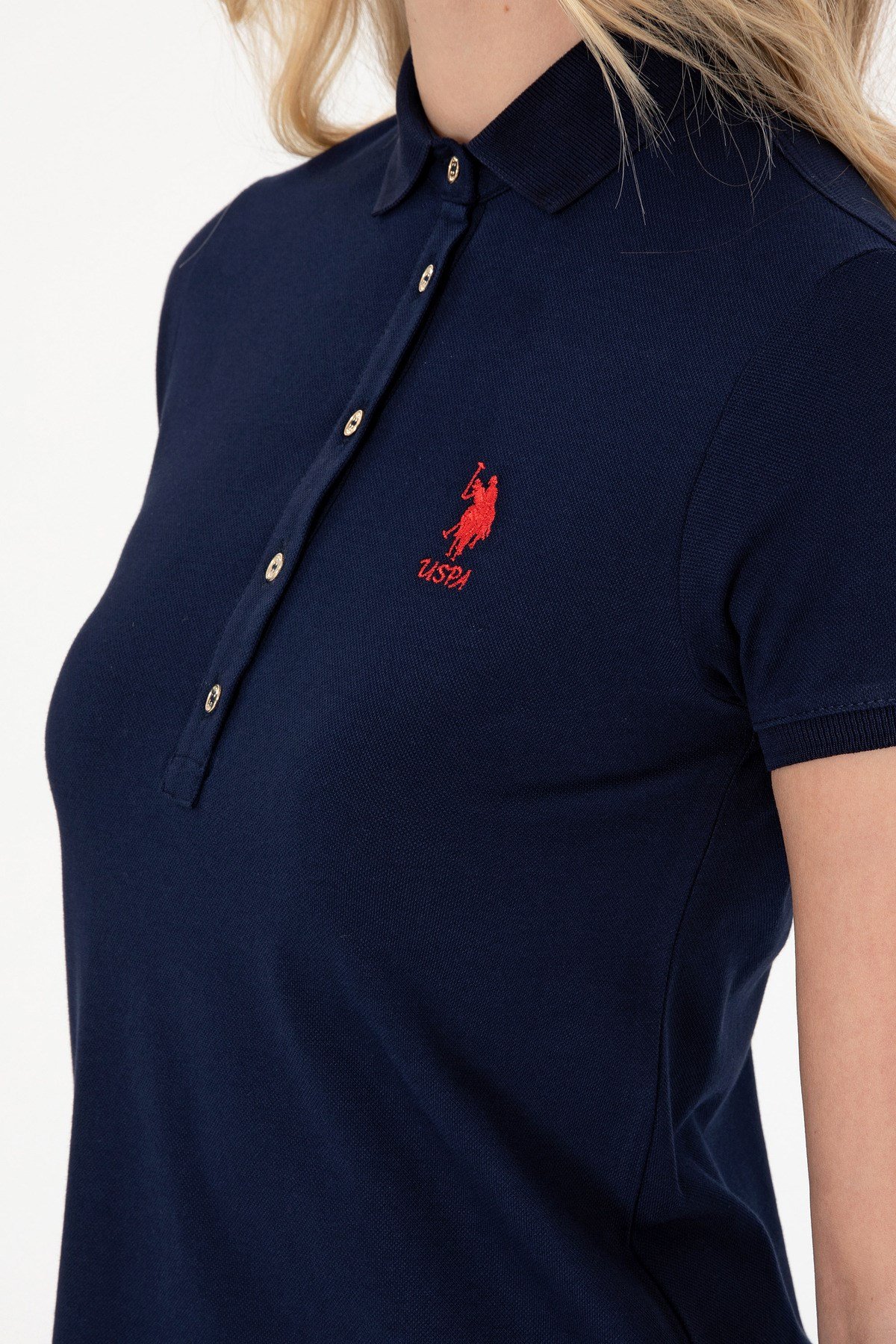 U.s. Polo Assn. Kadın Polo Yaka Mini Boy Örme Elbise 2075130
